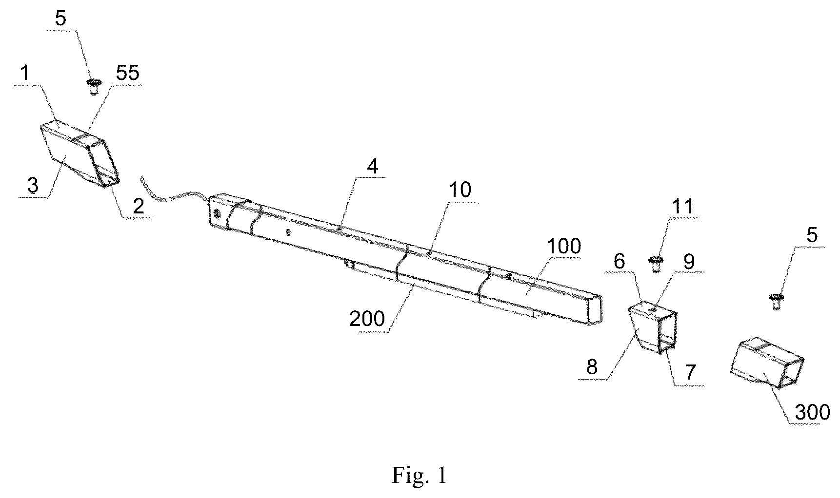 Patent US12396530 — External lamp structure — Figure 1
