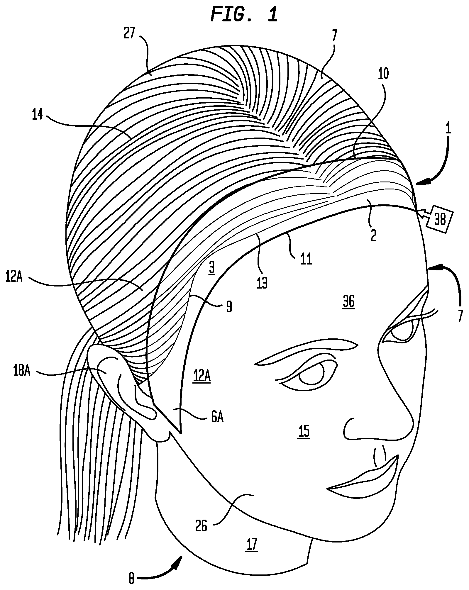 Patent US12396540 — Hair treatment system — Figure 1