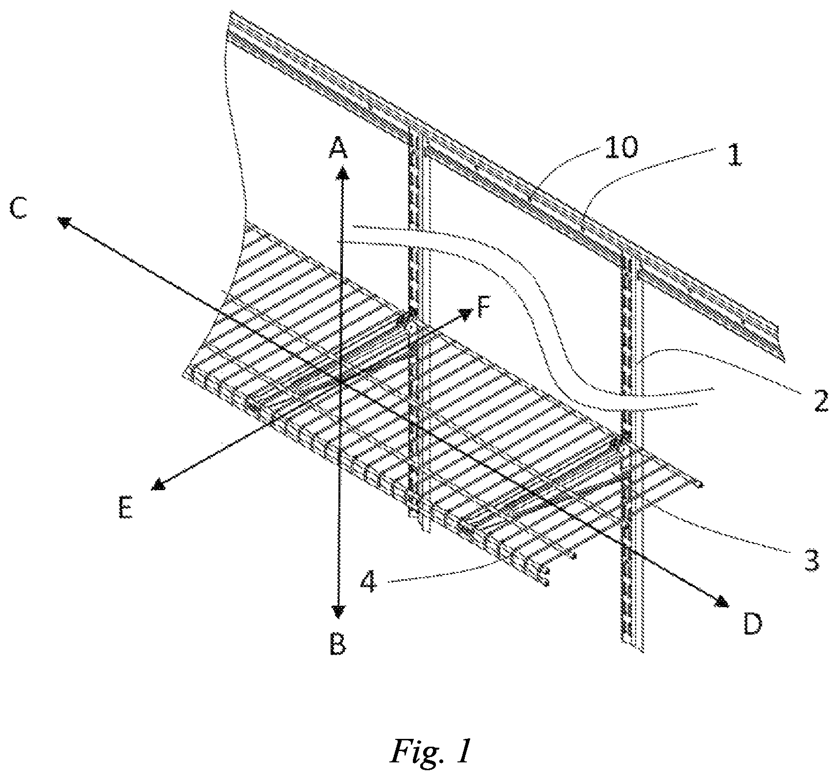 Patent US12396556 — Shelving system — Figure 1