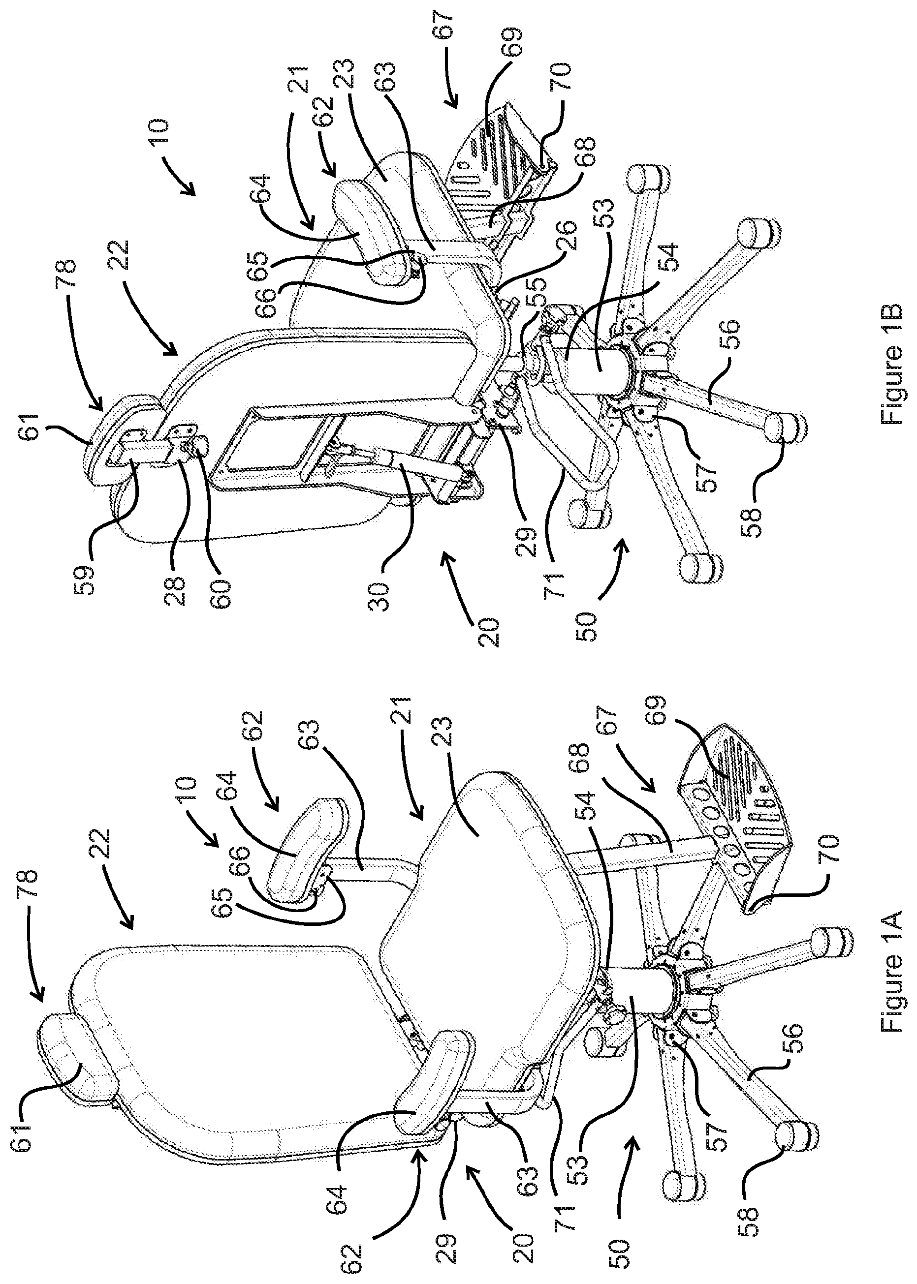 Patent US12396559 — Assemblage for forming a treatment chair — Figure 1