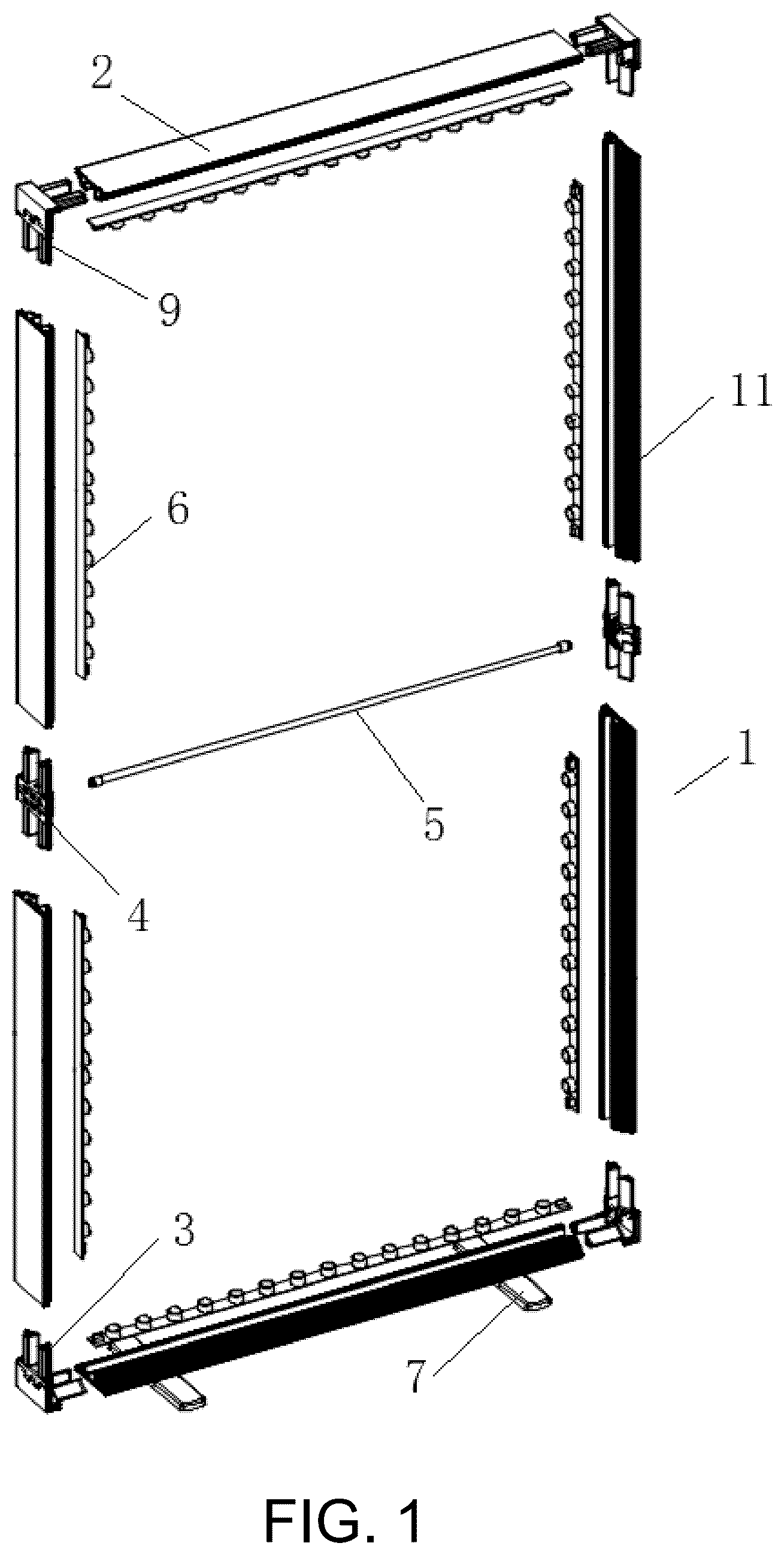 Patent US12396576 — Folding display rack — Figure 1