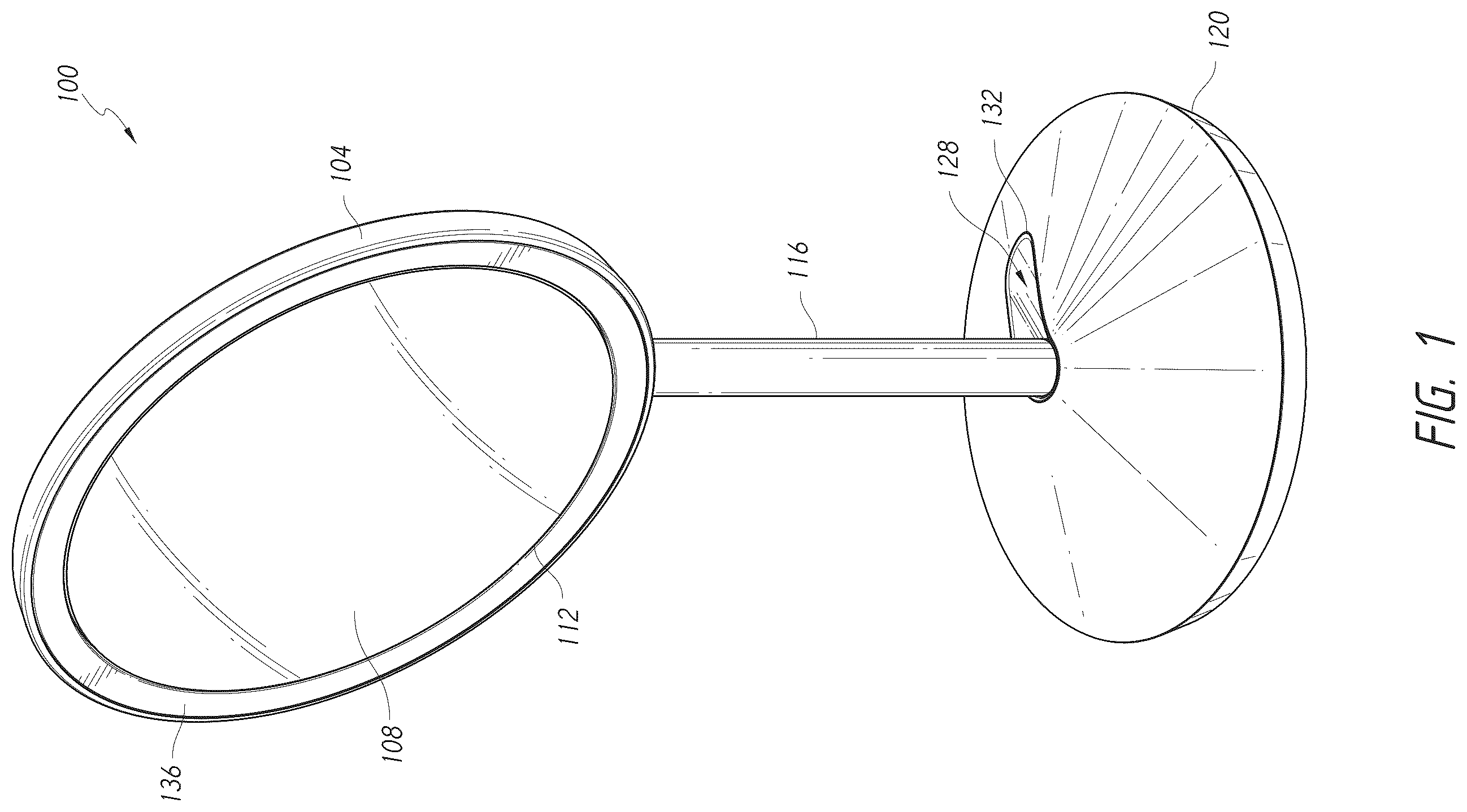 Patent US12396577 Figure 1 – Vanity mirror with hidden sensor