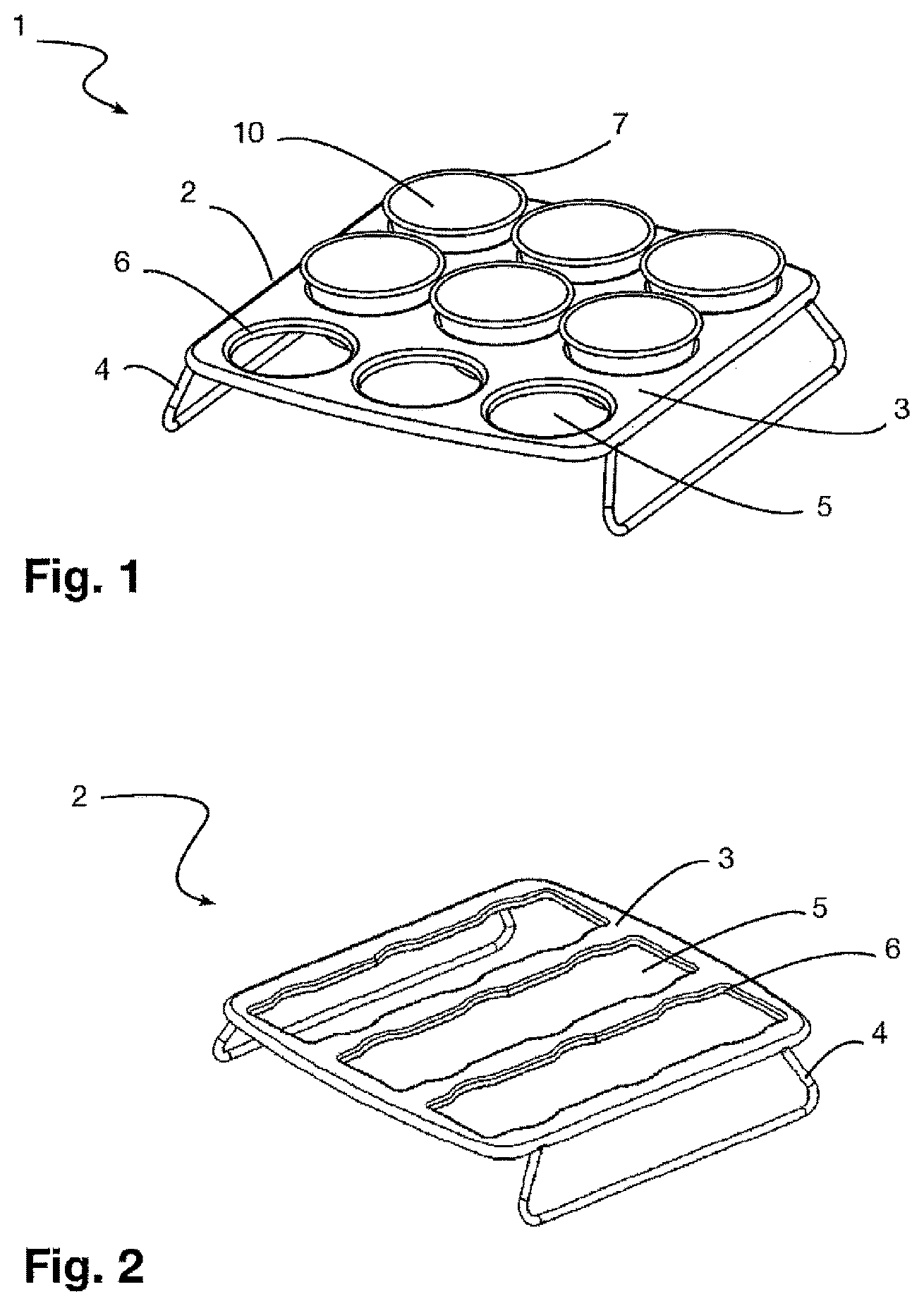 Patent US12396596 — Mold with easy-to-grip removable containers and stand for same — Figure 1