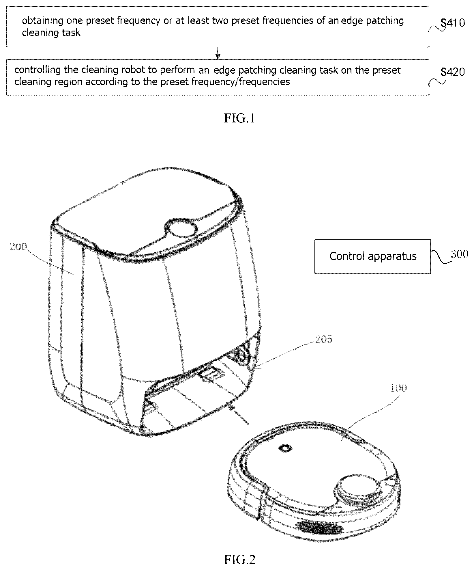 Patent US12396609 — Method, apparatus and system for controlling cleaning robot, and storage medium — Figure 1