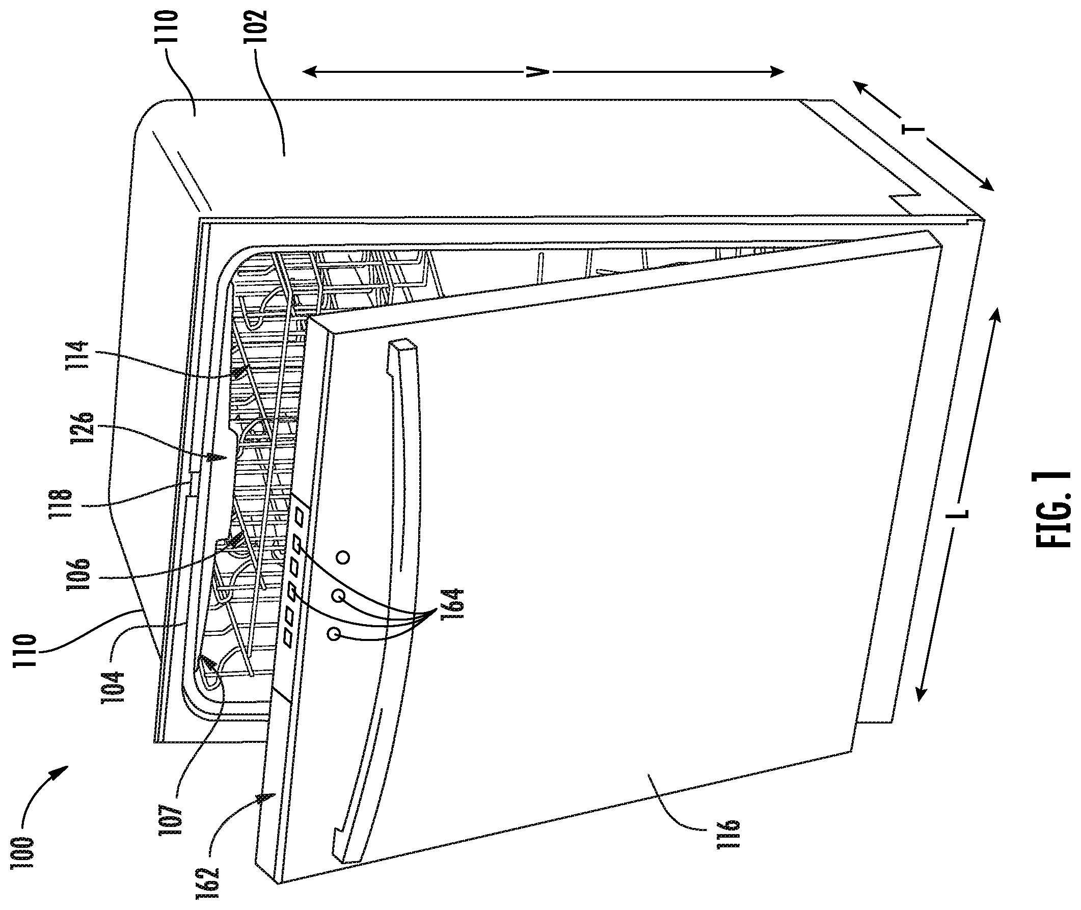 Patent US12396616 — Straw holder assembly for a dishwasher appliance — Figure 1