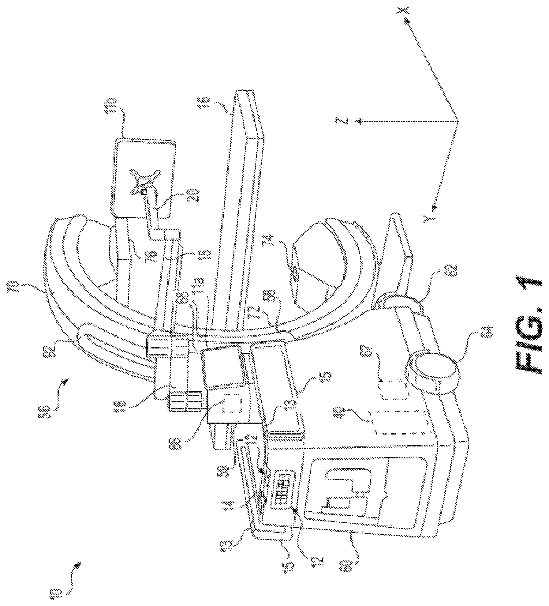 Patent US12396692 — Compound curve cable chain — Figure 1