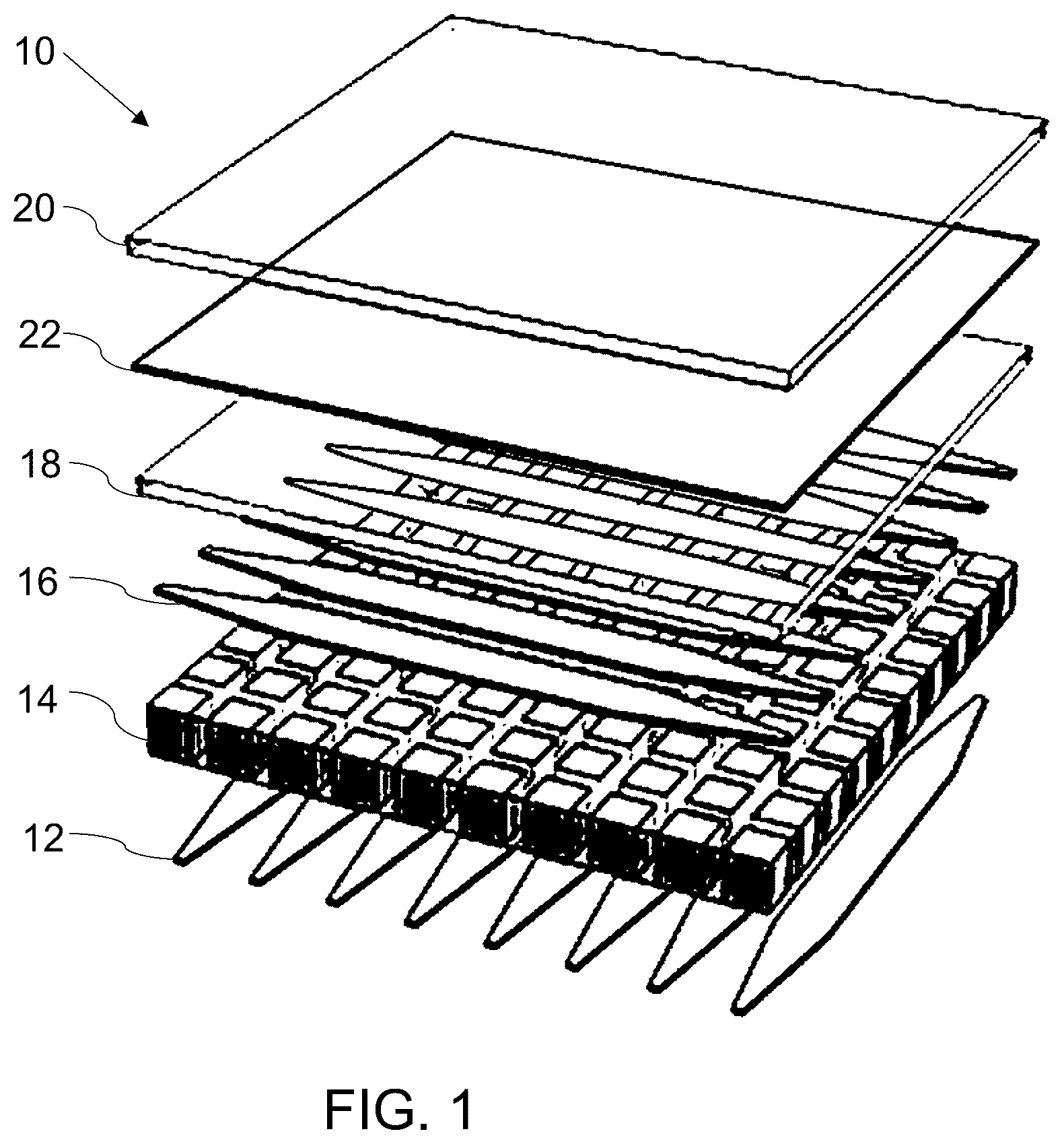 Patent US12396706 — Synthetic phase alternating row-column transducer array — Figure 1