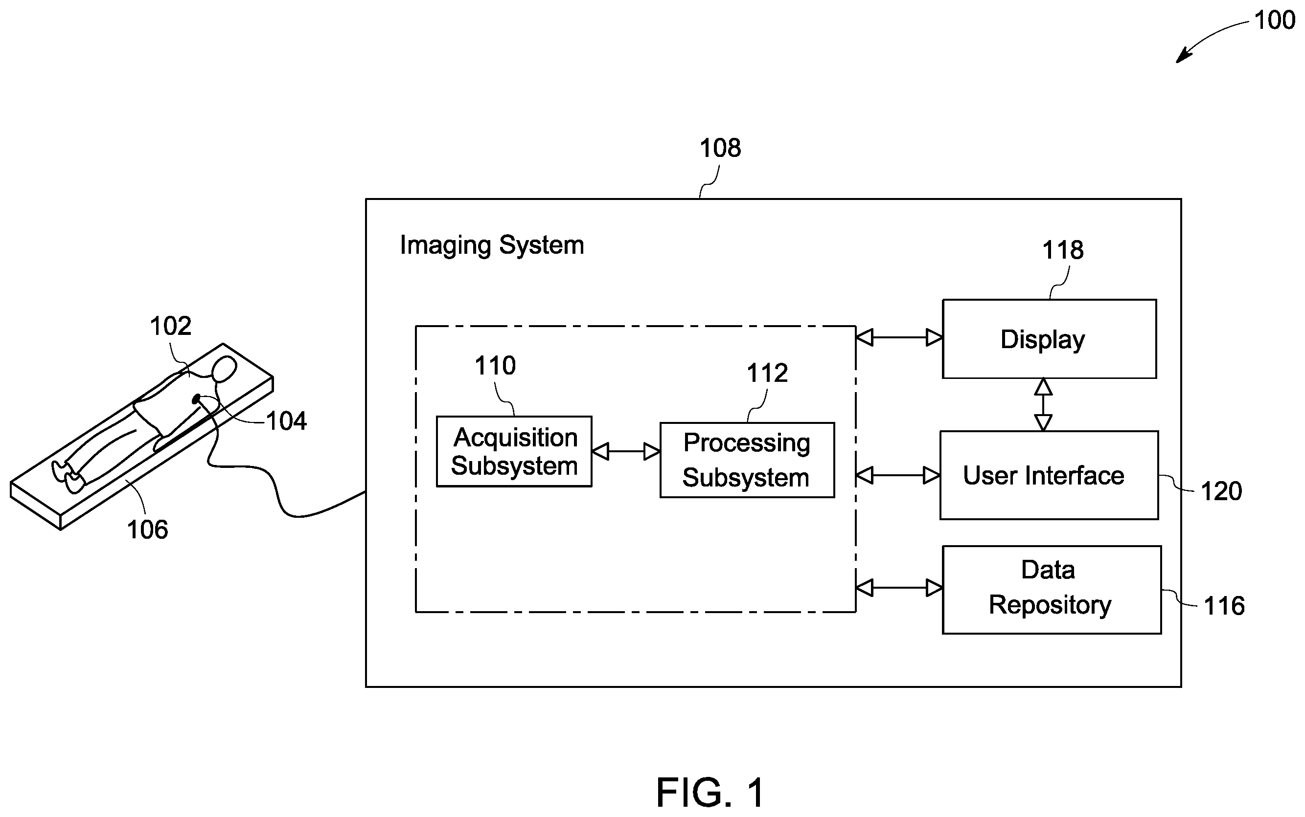 Patent US12396709 — Ultrasound probe and method of making the same — Figure 1