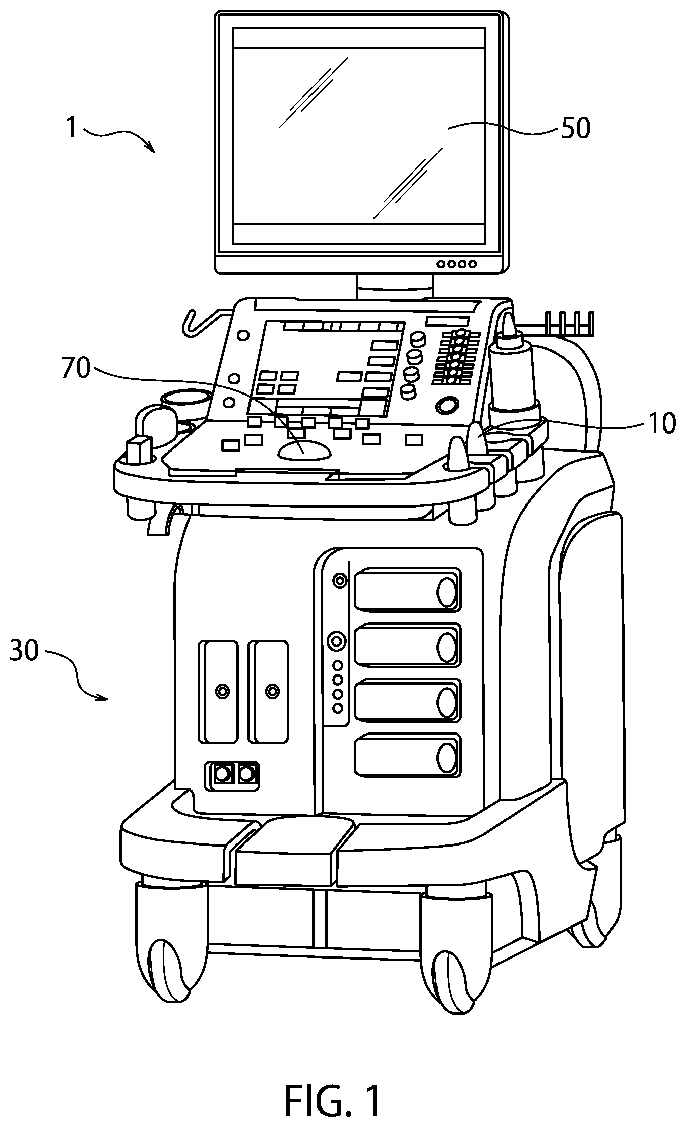 Patent US12396710 — Ultrasonic diagnostic apparatus and ultrasonic probe — Figure 1