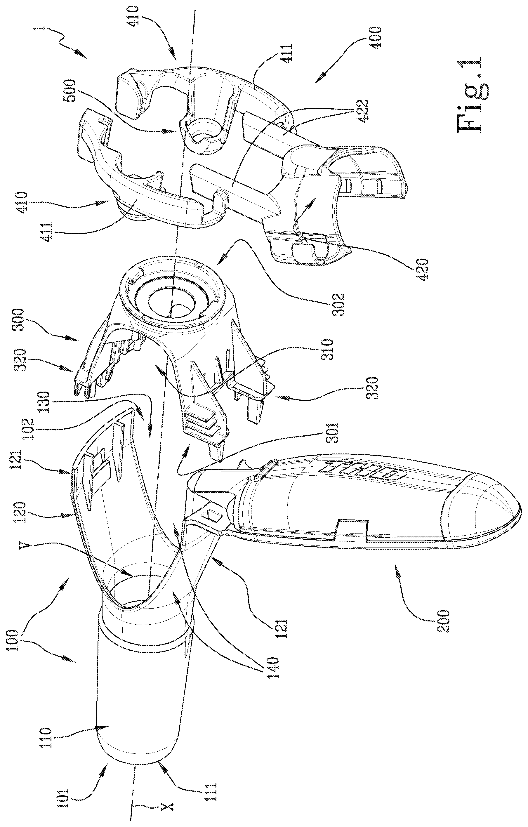 Patent US12396713 — Device for inspecting a cavity of a patient — Figure 1