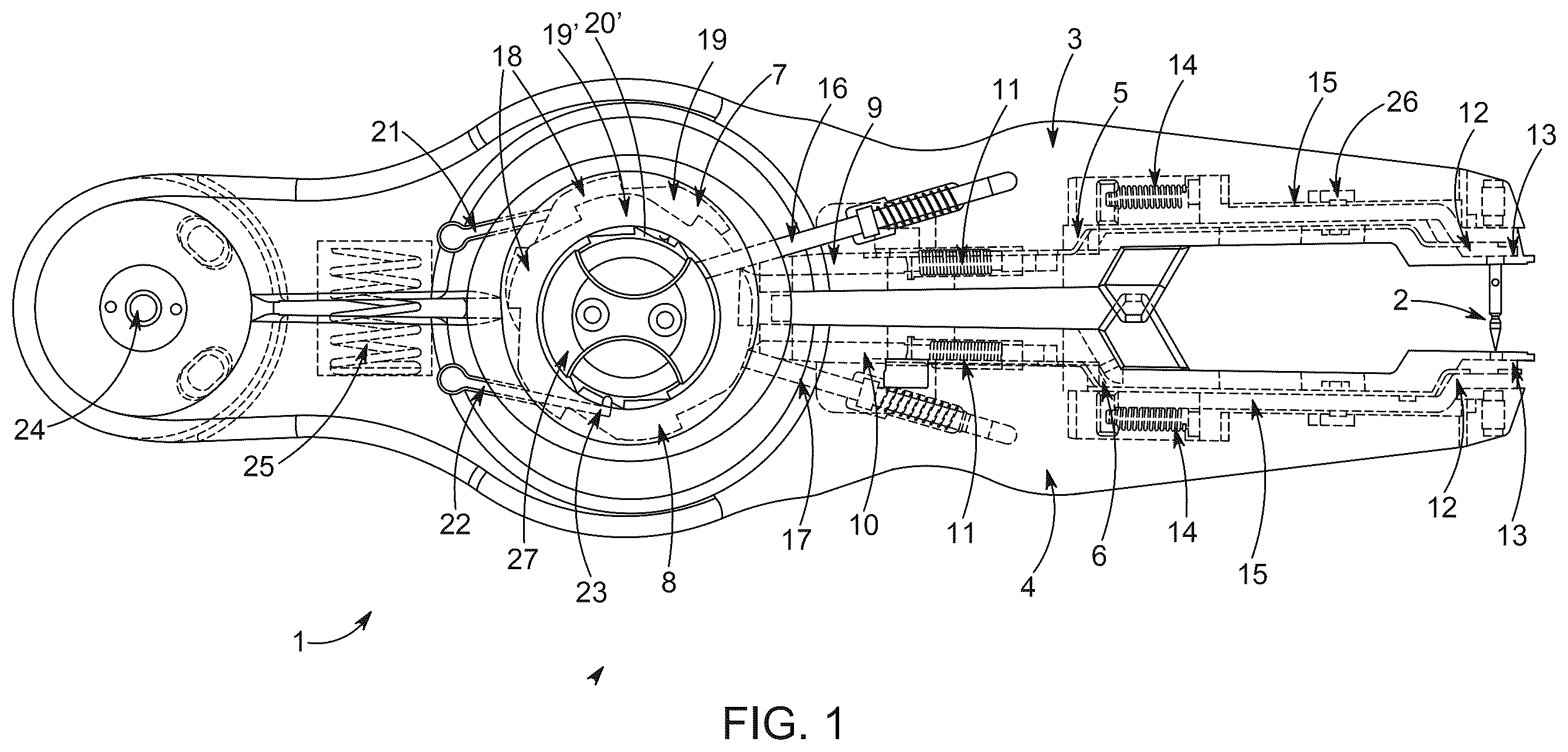 Patent US12396723 — Suturing device — Figure 1