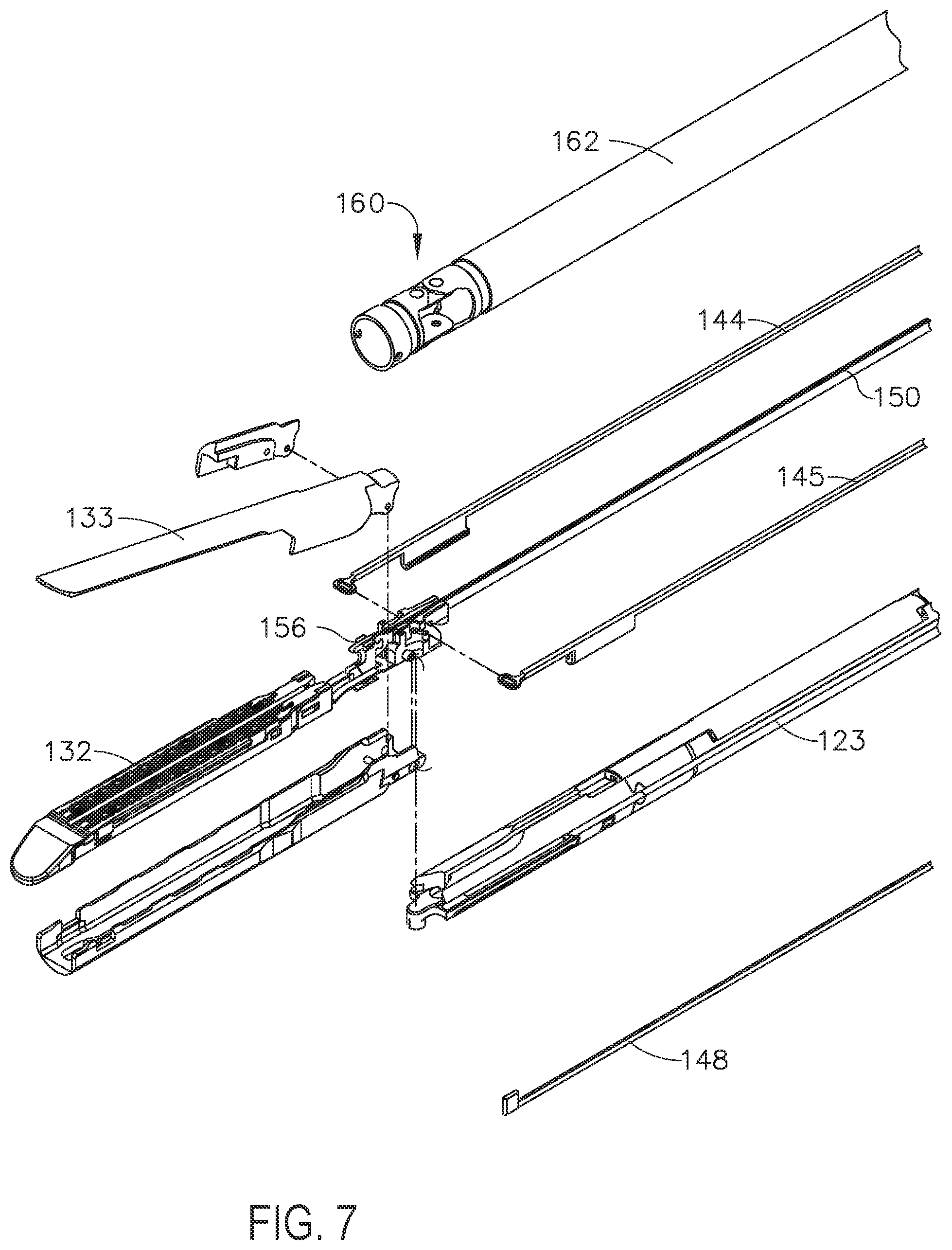 Patent US12396727 Figure 7 – Adaptation of independent firing and closure powered stapling systems
