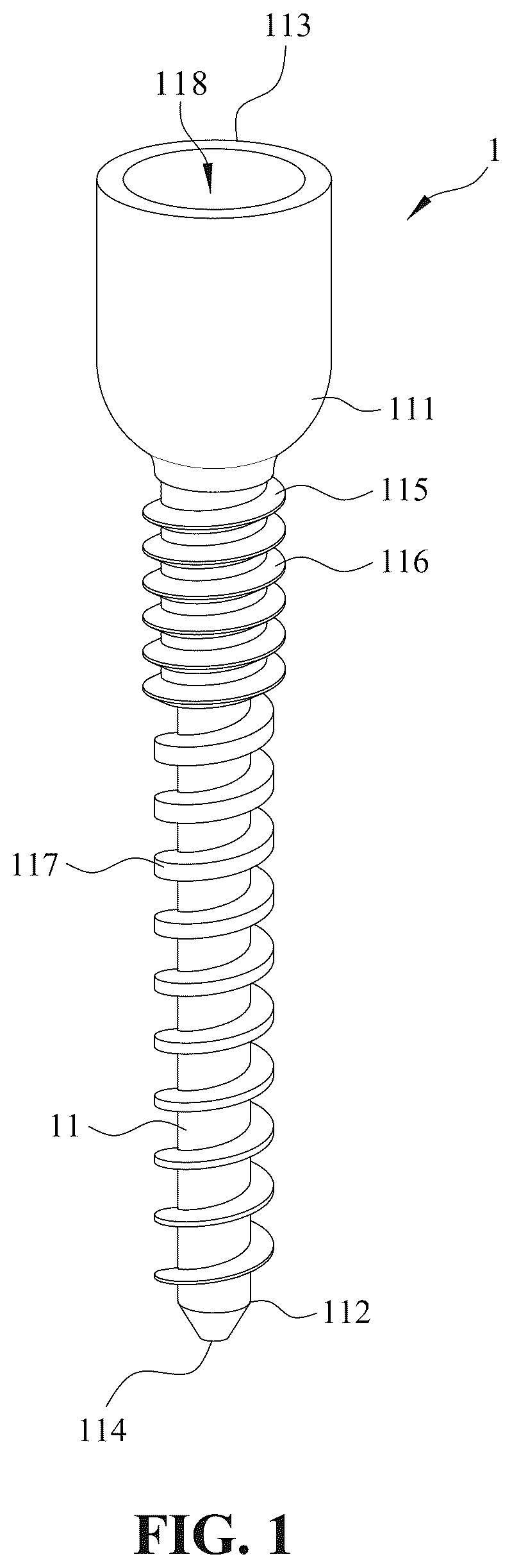 Patent US12396759 Figure 1 – Minimally invasive and endoscopic spinal fixation device