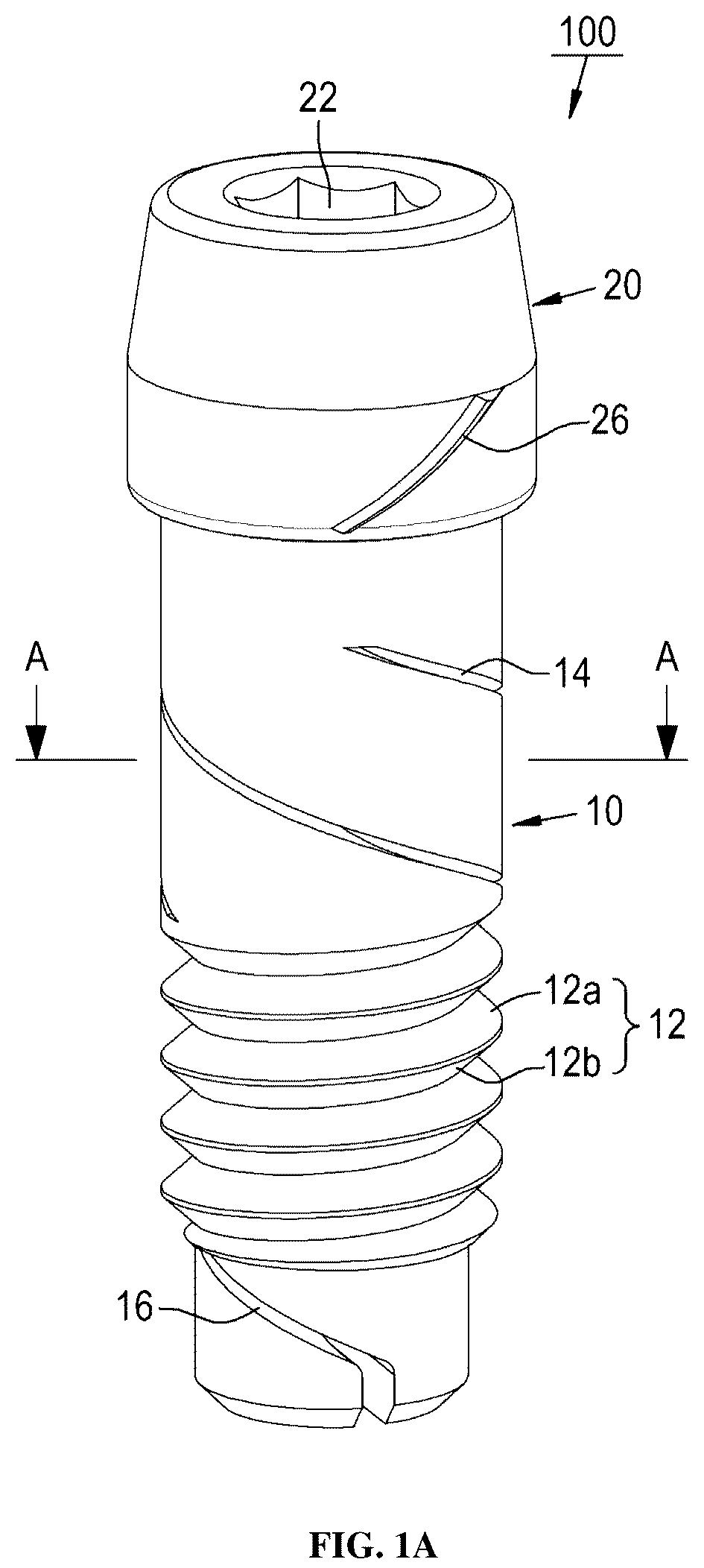Patent US12396826 — Dental implant abutment having occlusal force buffering function — Figure 1