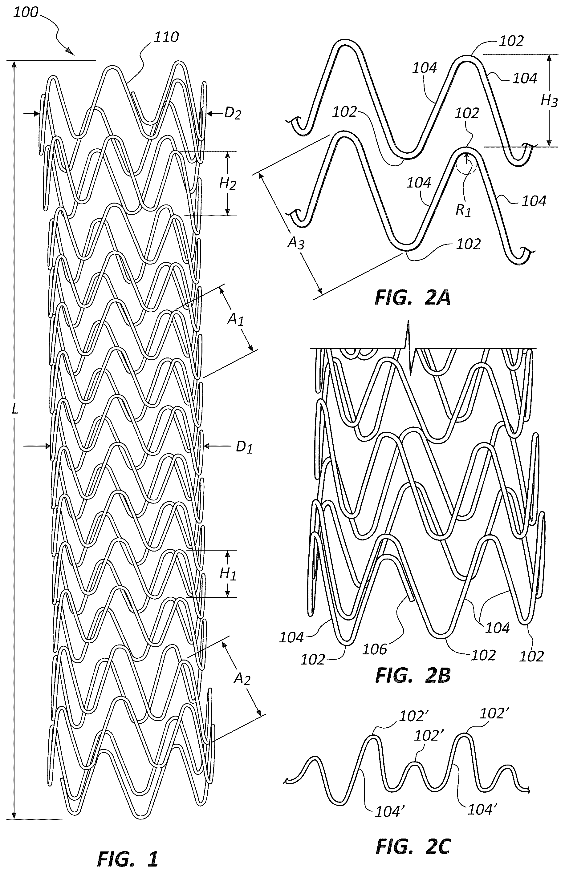Patent US12396837 — Electrospun PTFE coated stent and method of use — Figure 1
