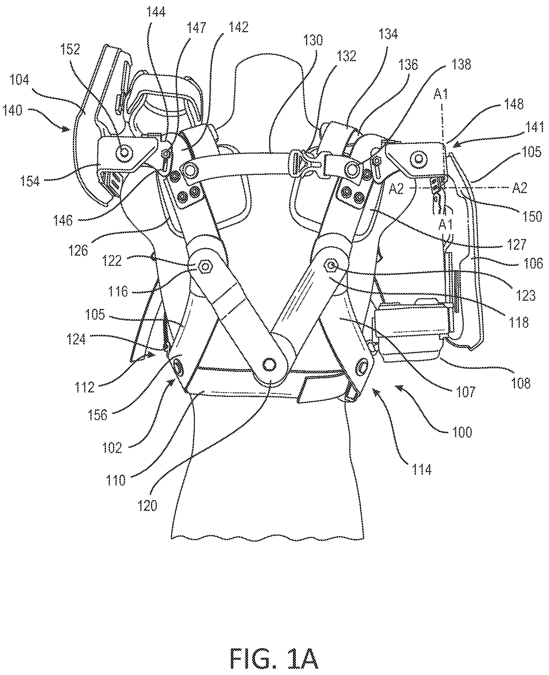 Patent US12396913 — Interface for an exoskeleton — Figure 1