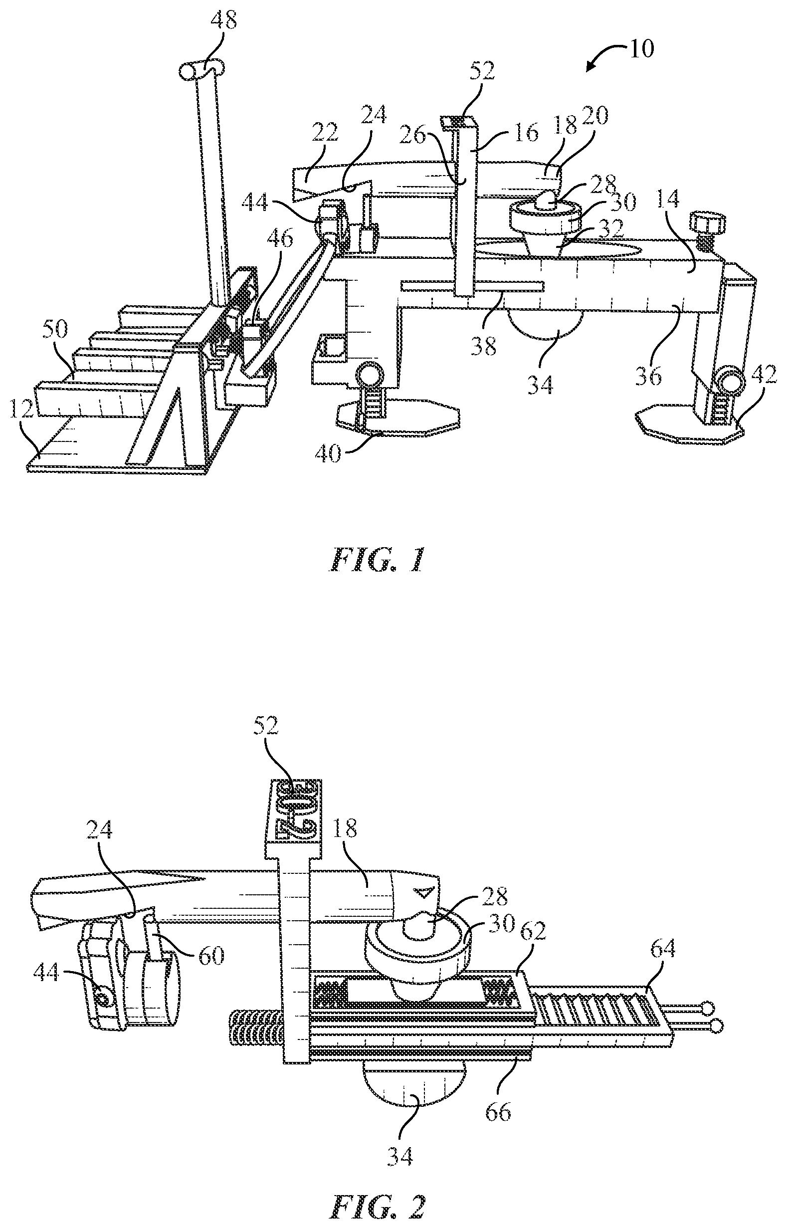 Patent US12396921 Figure 1 – Human stepping powered mechanical cardio-pulmonary resuscitation compression aid