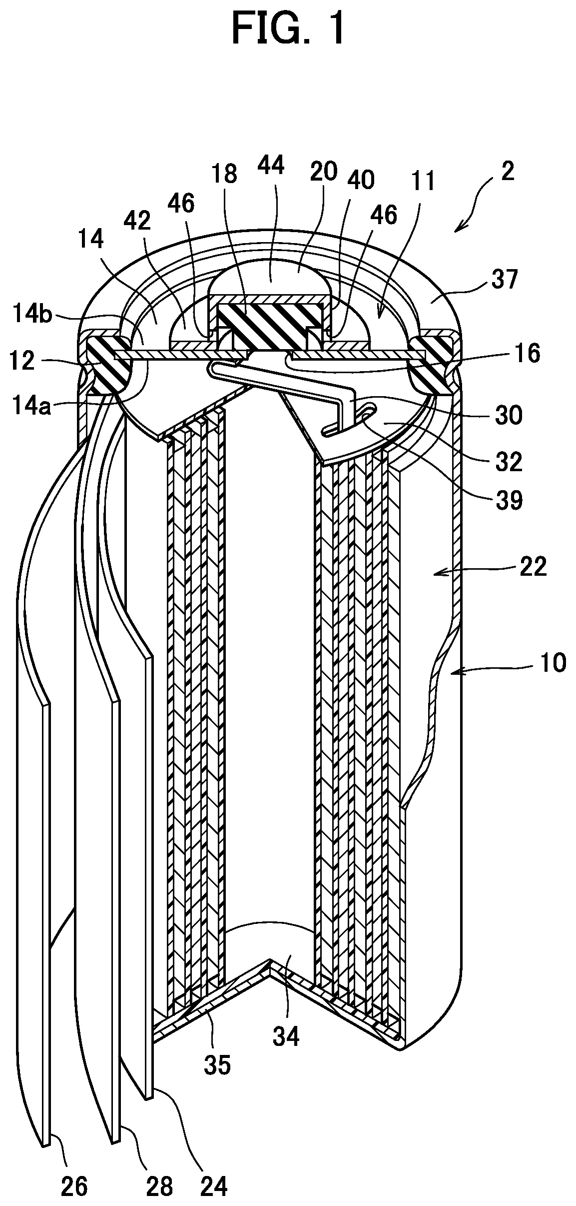 Patent US12401067 — Alkaline secondary battery — Figure 1
