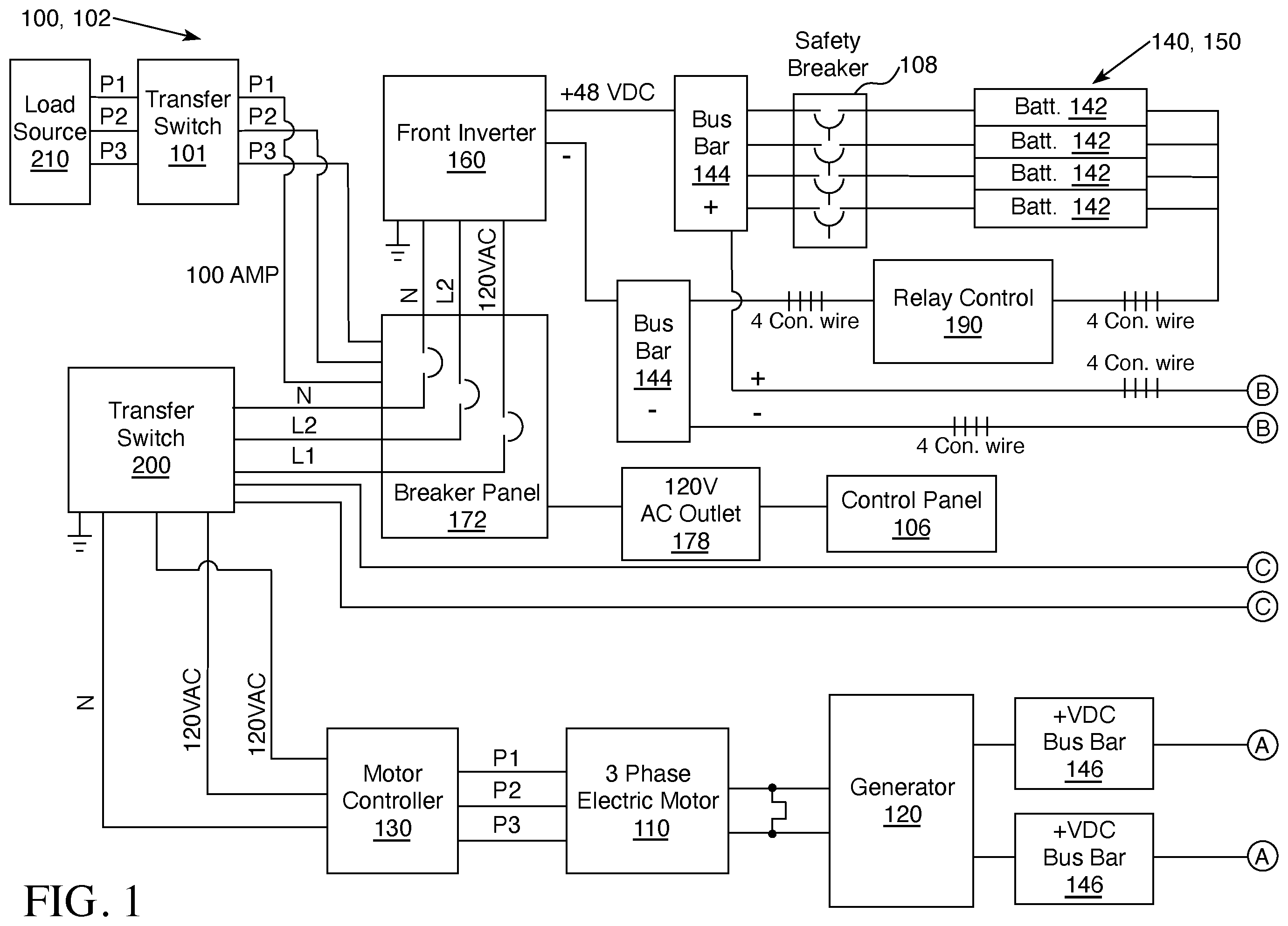 Patent US12401308 — Device for generation and distribution of electrical power — Figure 1