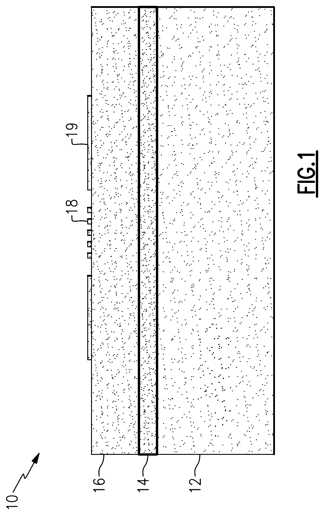 Patent US12401340 — Acoustic wave device with multi-layer piezoelectric substrate with heat dissipation — Figure 1