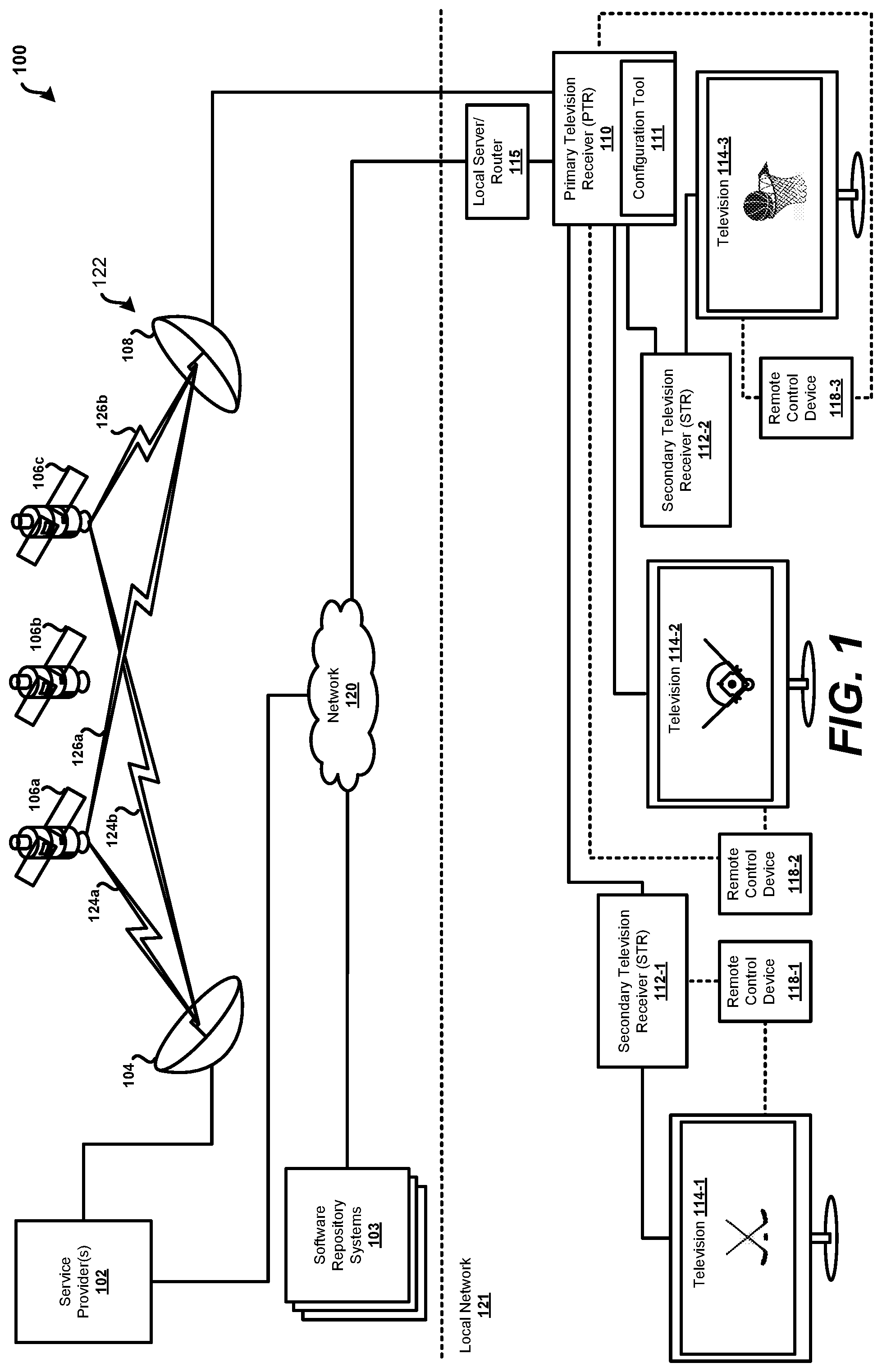 Patent US12401566 — Devices for facilitating streaming in a local network with a client-server architecture — Figure 1