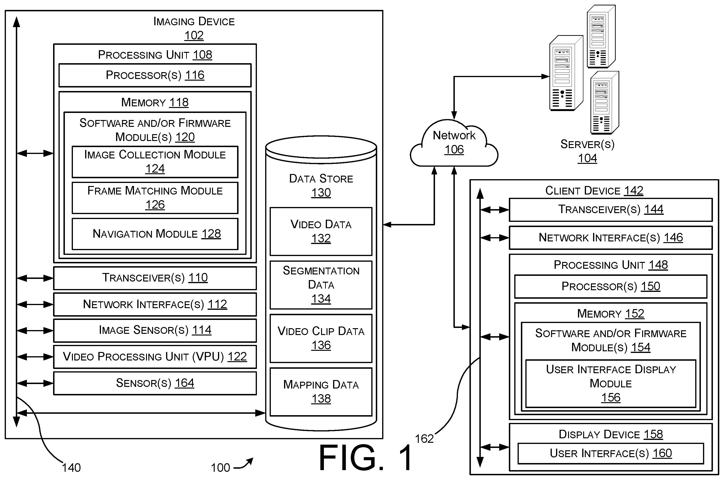 Patent US12401774 — Matching segments of video for virtual display of a space — Figure 1
