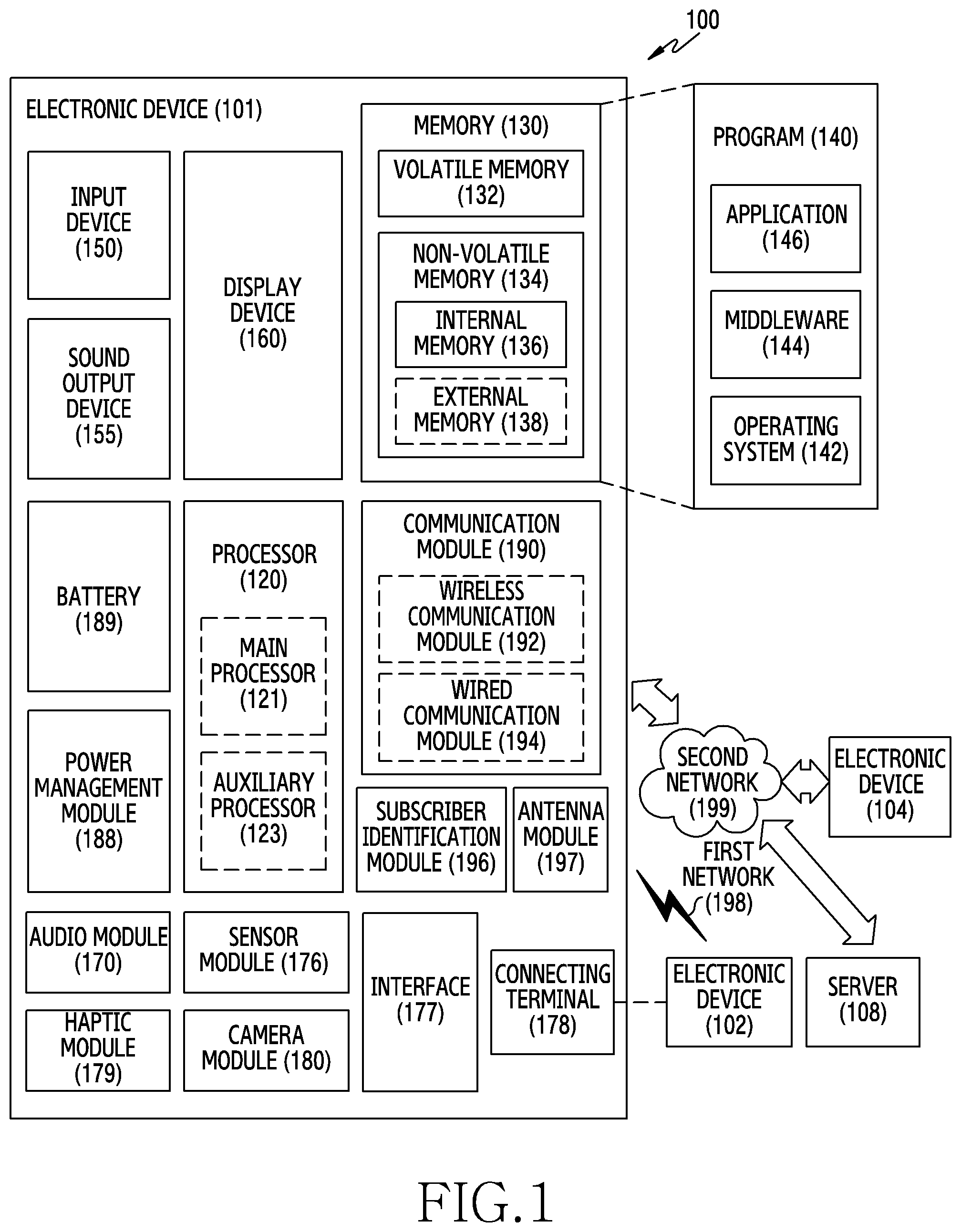 Patent US12401900 — Electronic device for stabilizing image and method for operating same — Figure 1