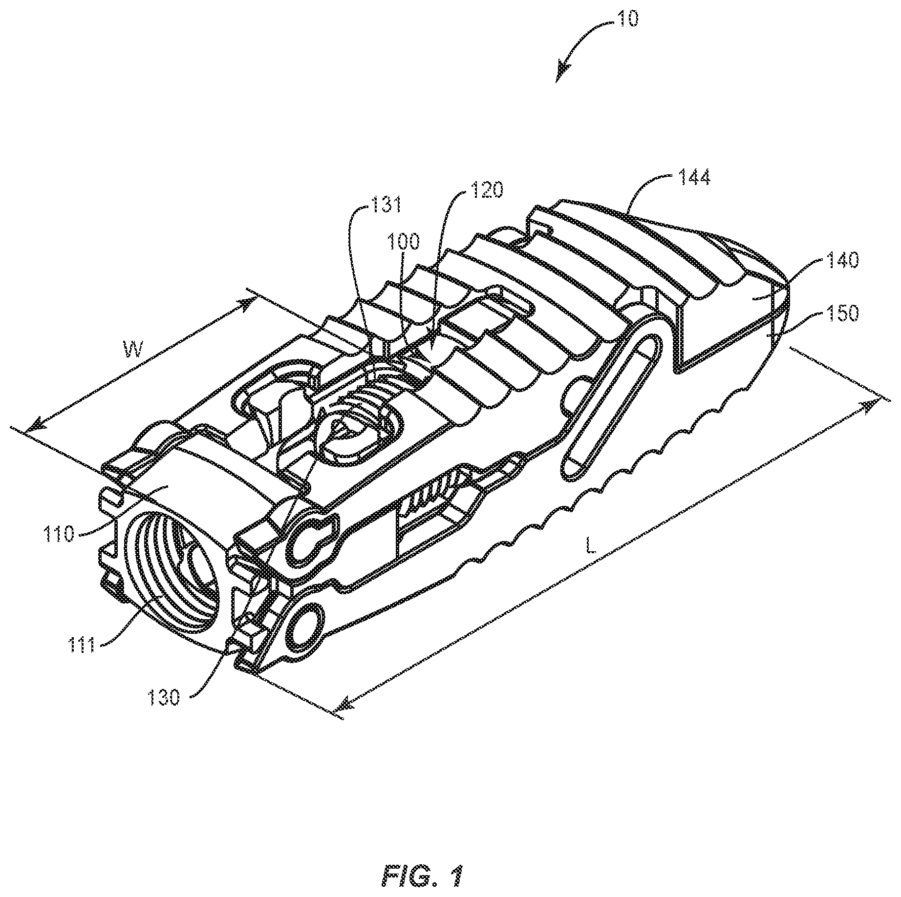 Patent US12403018 — Expandable spinal implant system and method of using same — Figure 1