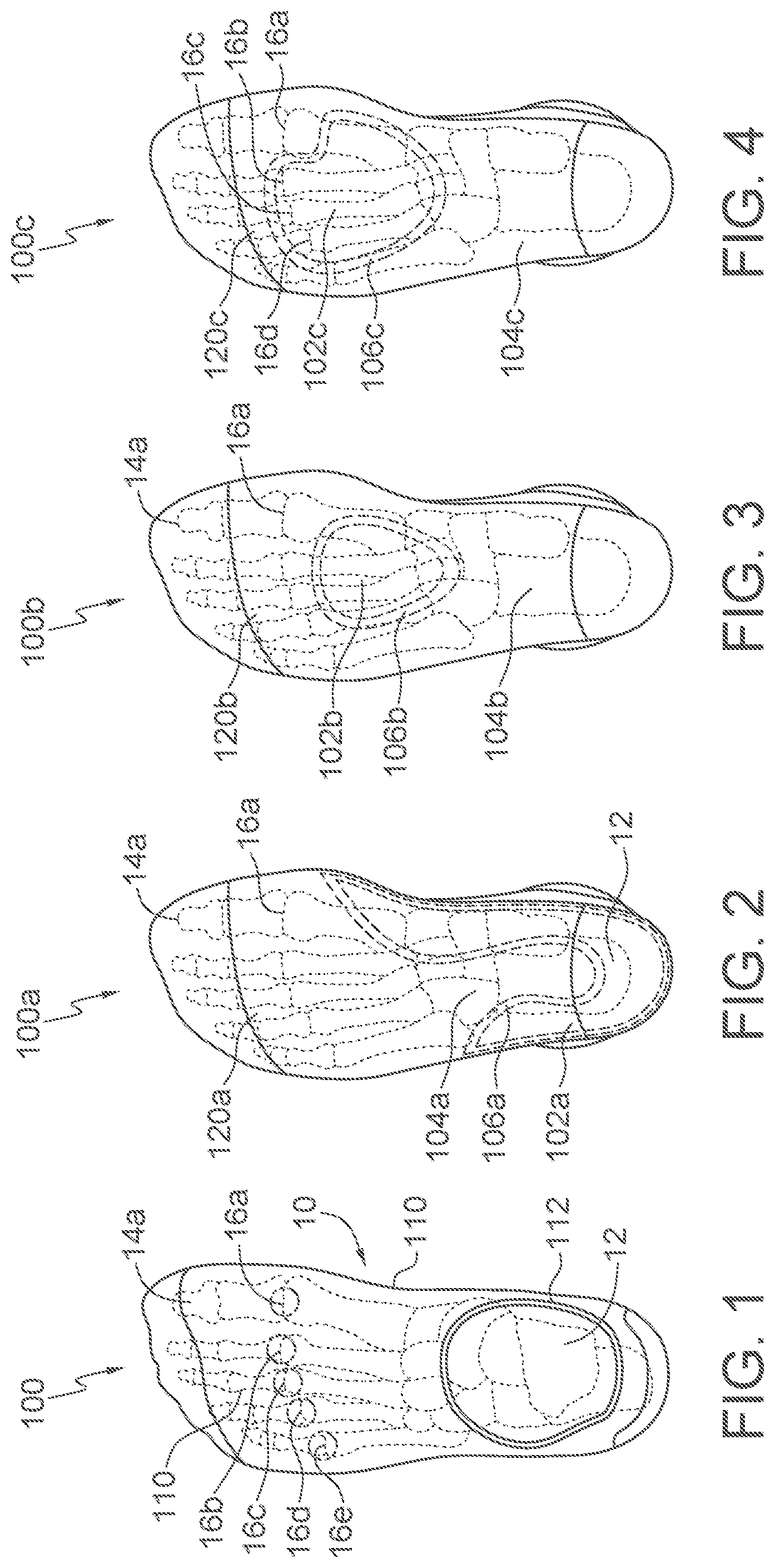 Patent US12403028 Figure 1 – Sock orthotic