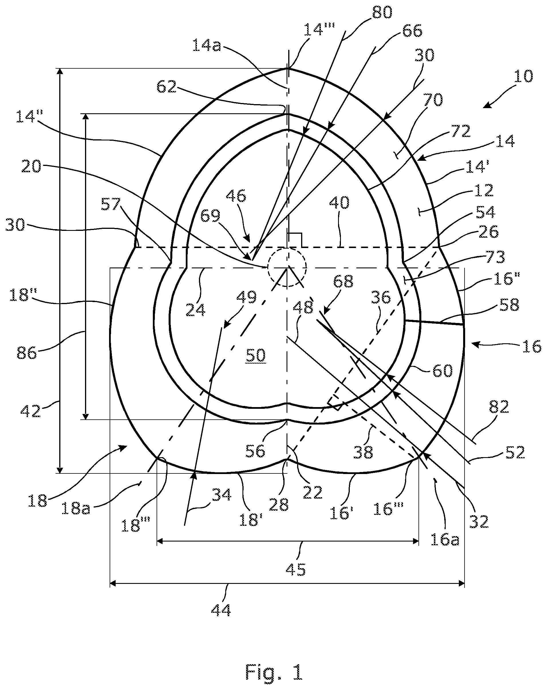 Patent US12403042 — Wound dressing — Figure 1