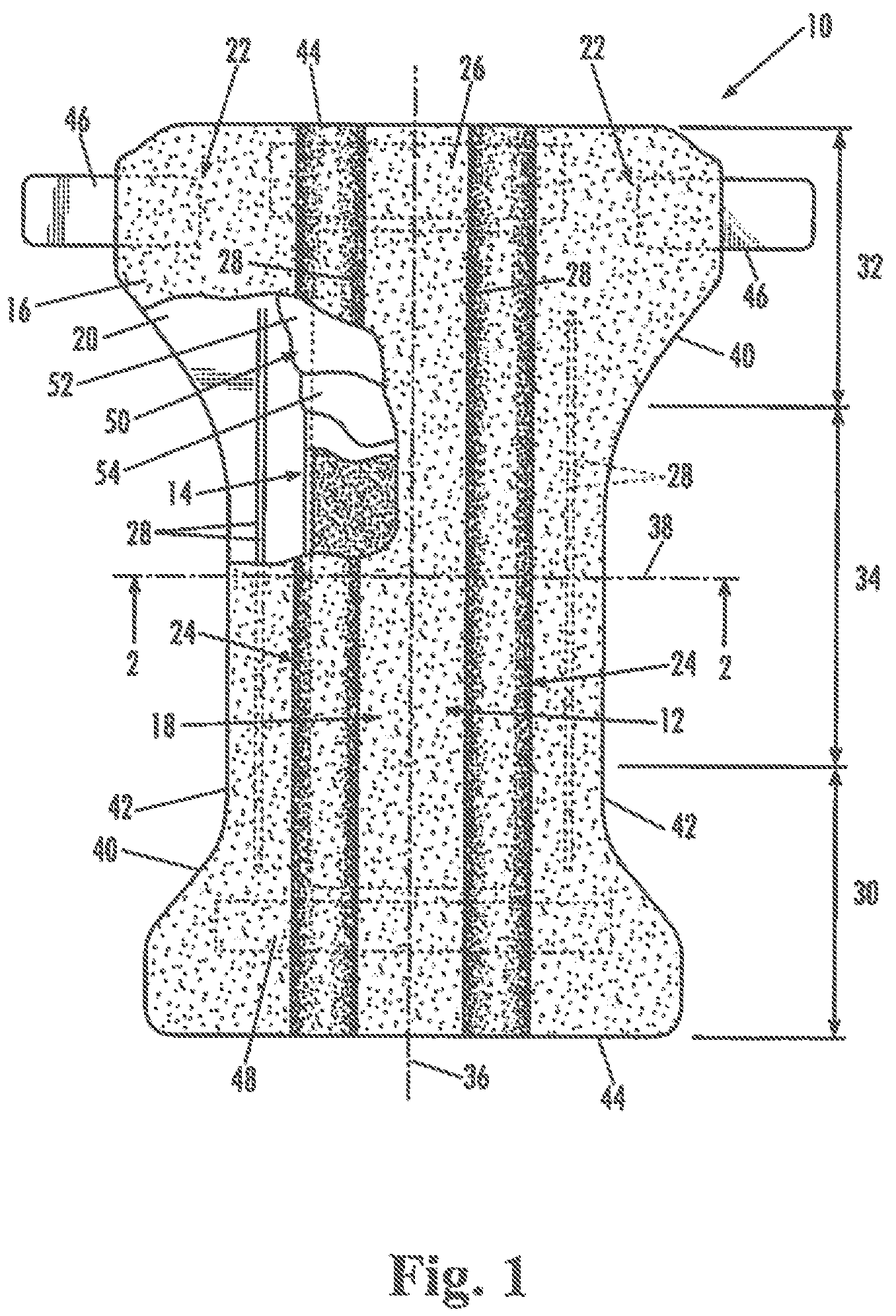 Patent US12403048 — Disposable absorbent article — Figure 1