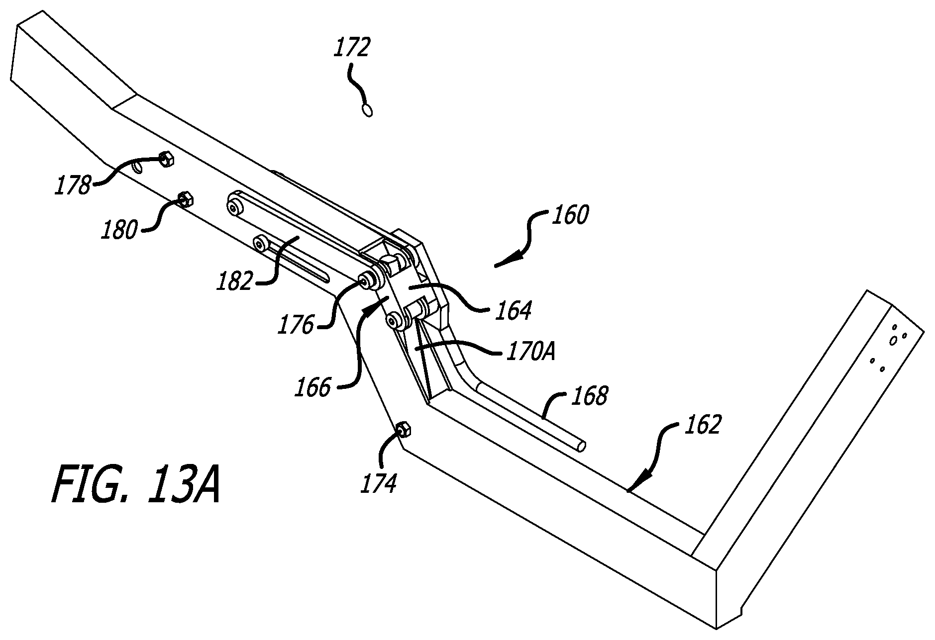 Patent US12403058 Figure 13 – Reconfigurable upper leg support for a surgical frame