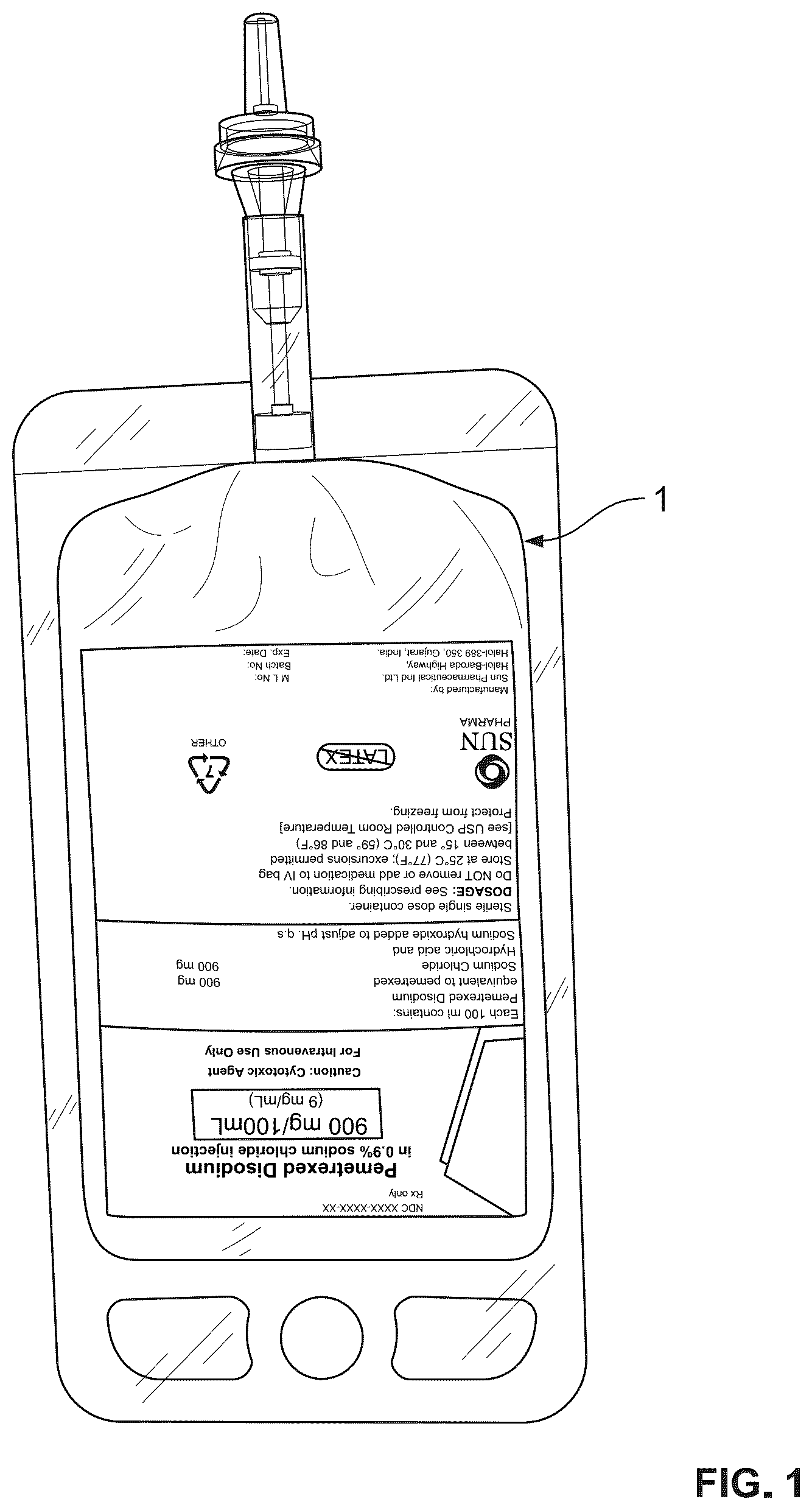 Patent US12403070 Figure 1 – Intravenous infusion dosage form