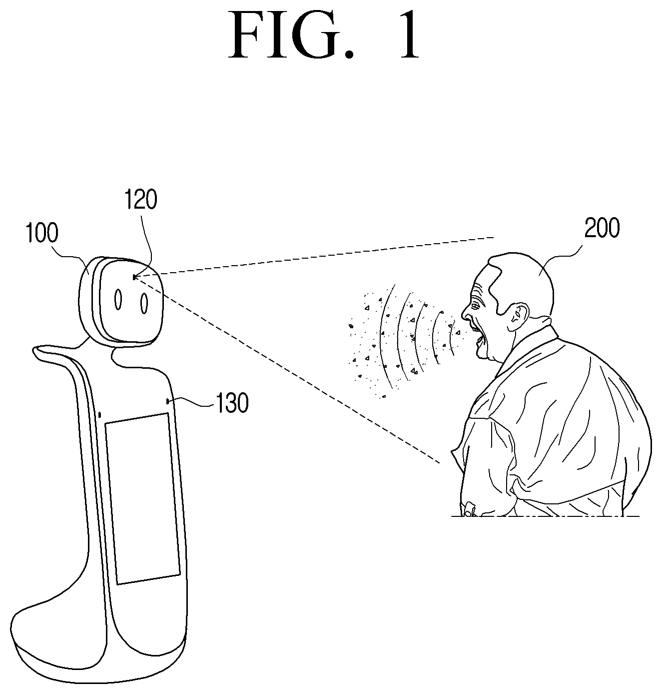 Patent US12403211 — Robot and control method for identifying a sterilization area — Figure 1