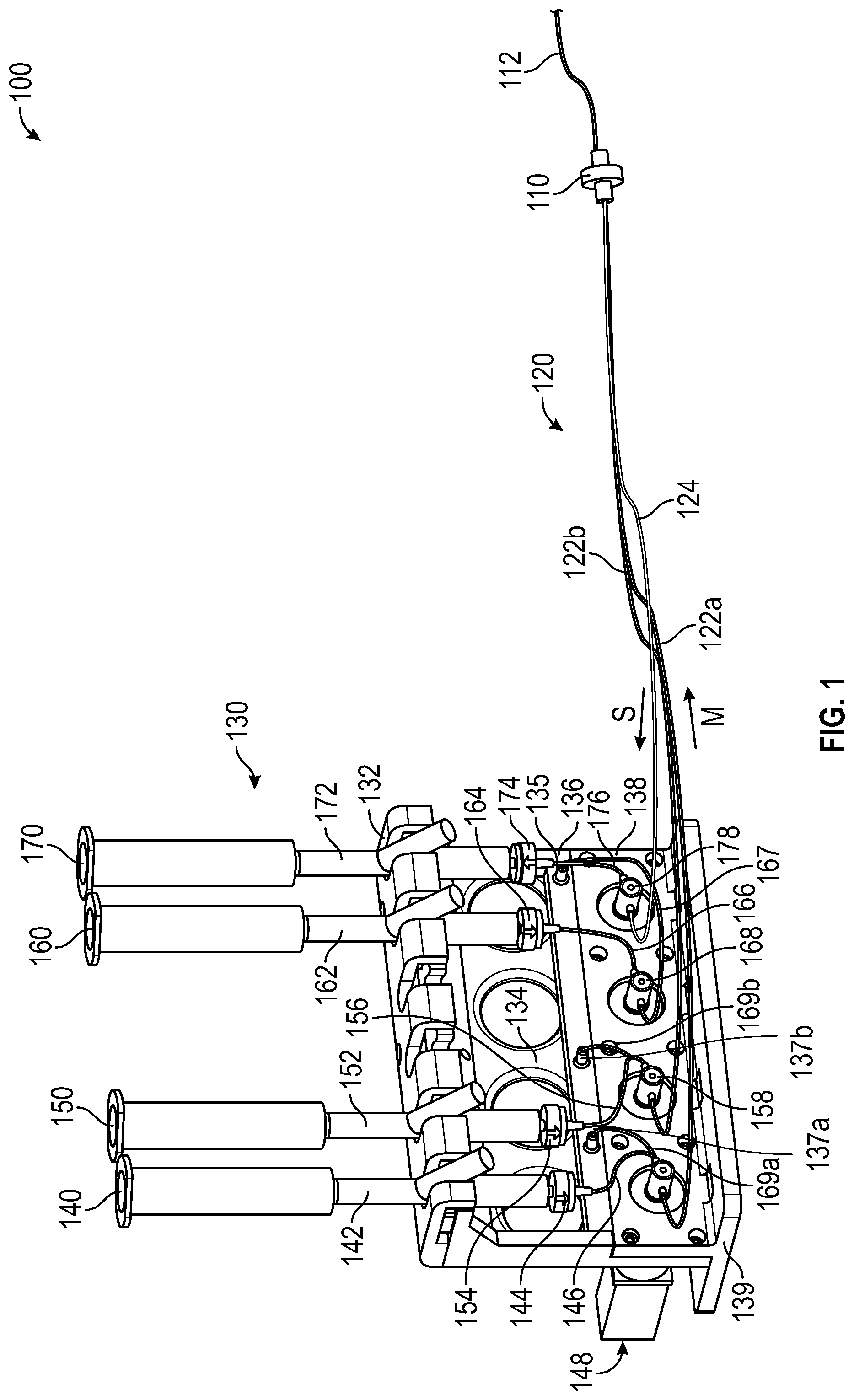 Patent US12403240 — Syringe control assembly — Figure 1