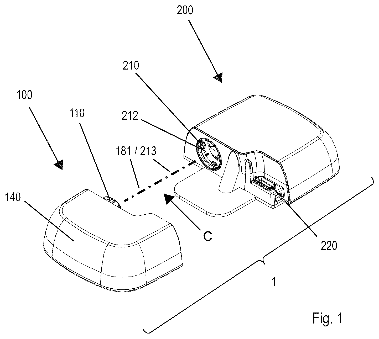 Patent US12403241 — Modular administration appliance — Figure 1