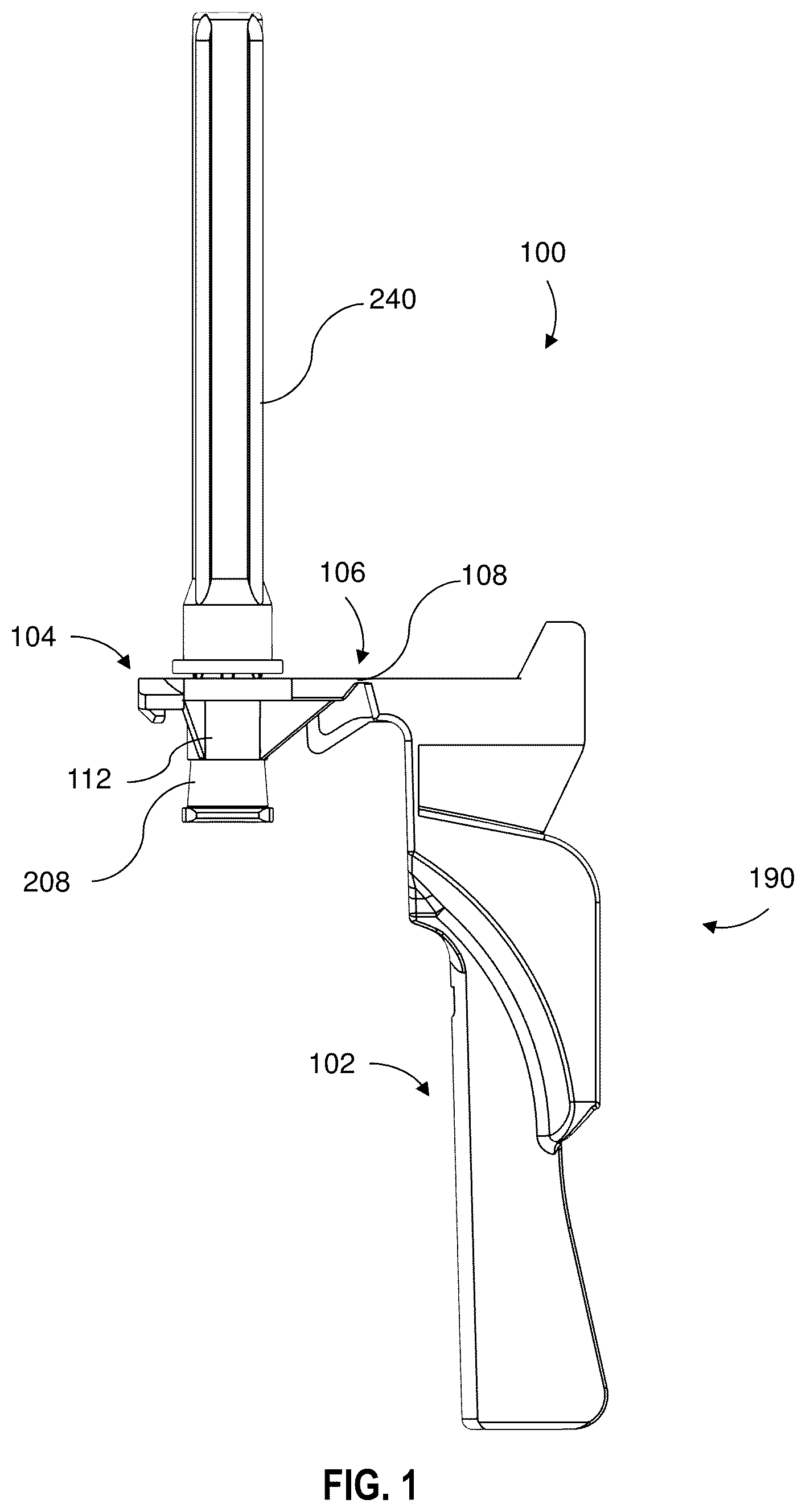 Patent US12403265 Figure 1 – Hinged needle shield and needle assemblies