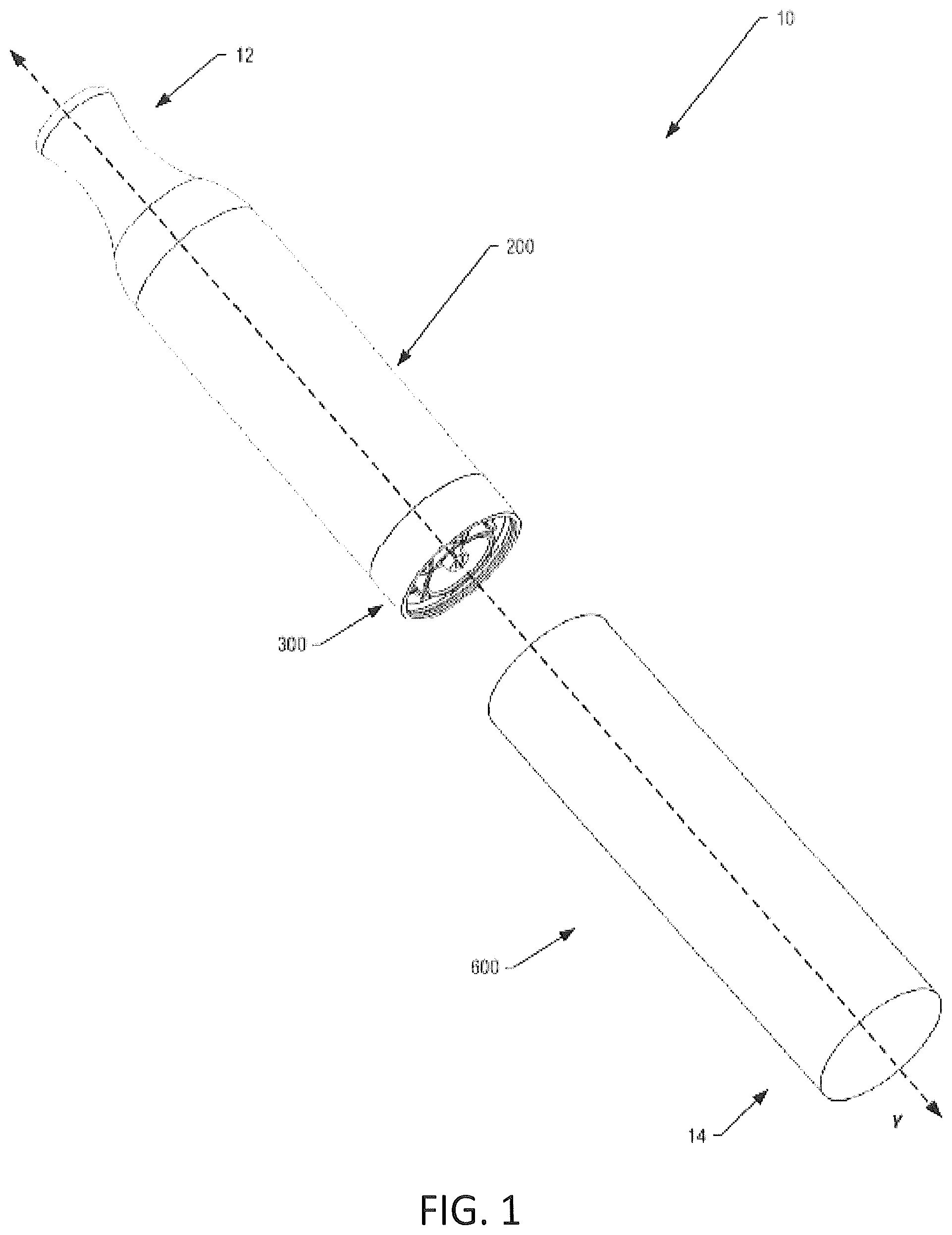 Patent US12403273 Figure 1 – Aerosol delivery device with a reservoir housing and a vaporizer assembly