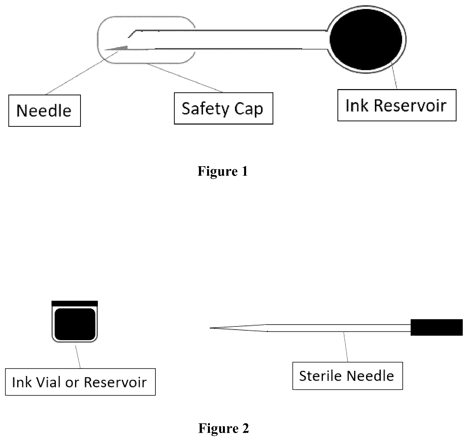 Patent US12403293 Figure 1 – Medical device for applying semi-permanent tattoo ink