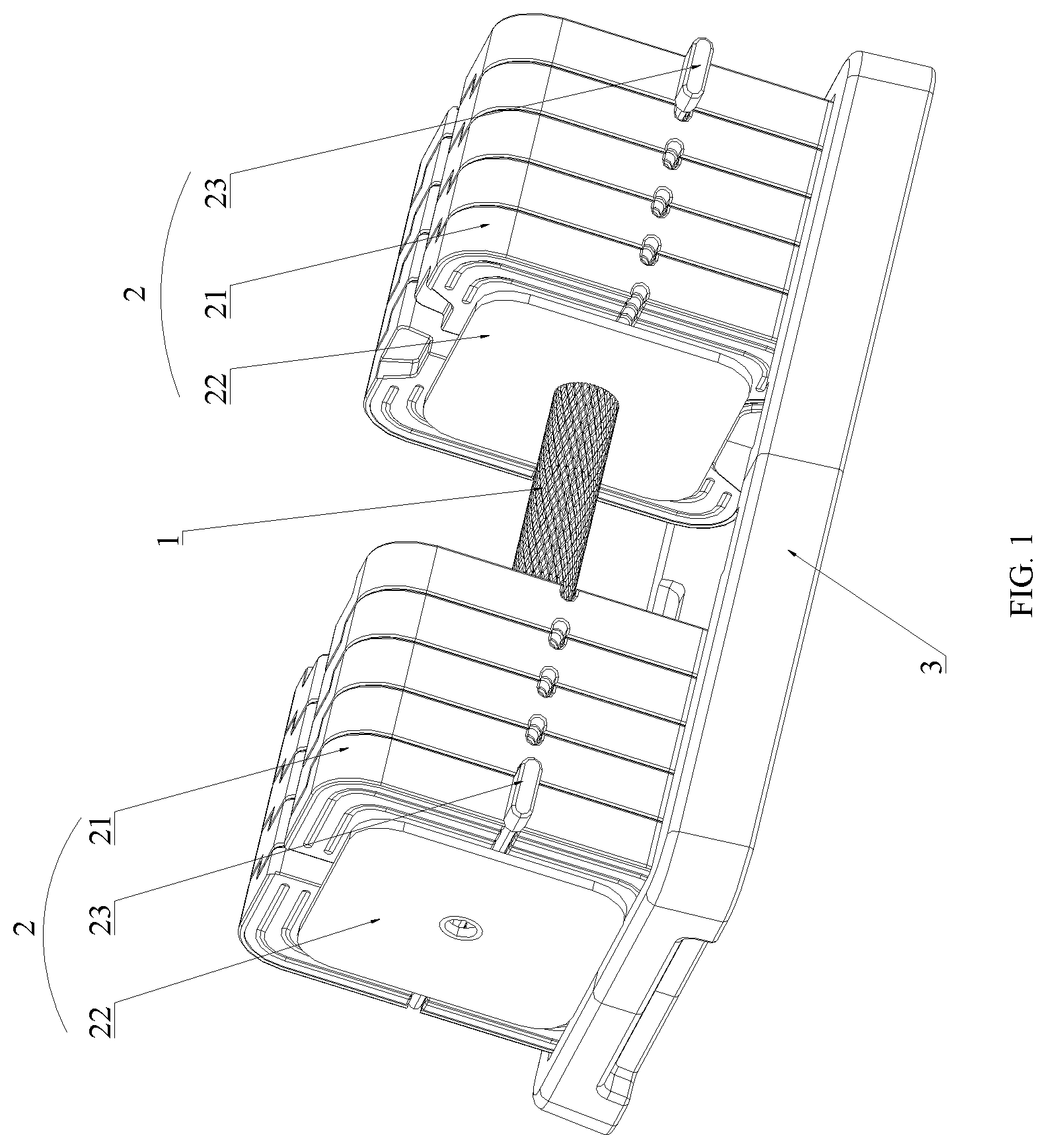 Patent US12403351 Figure 1 – Adjustable dumbbell