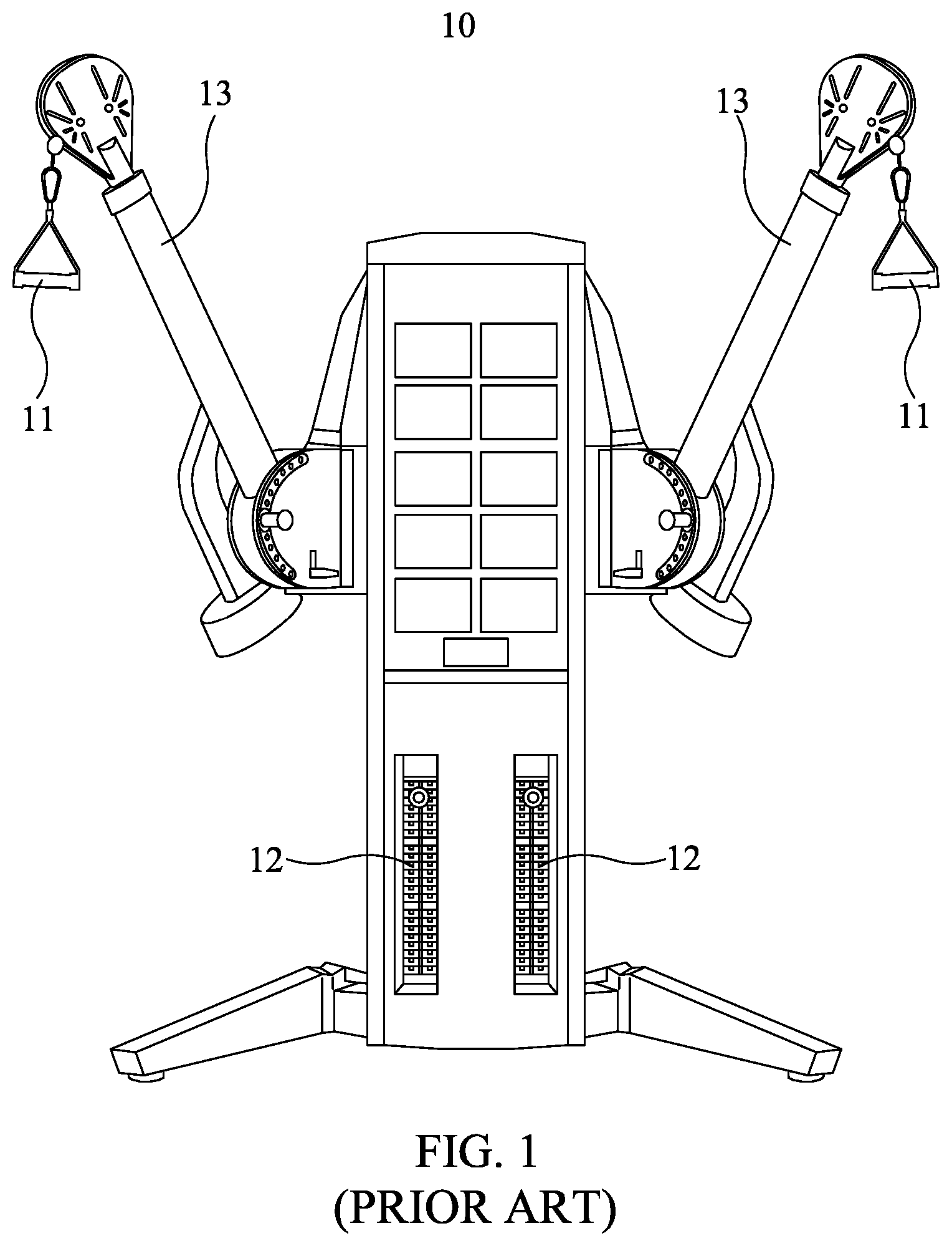 Patent US12403355 — Core training device and method — Figure 1