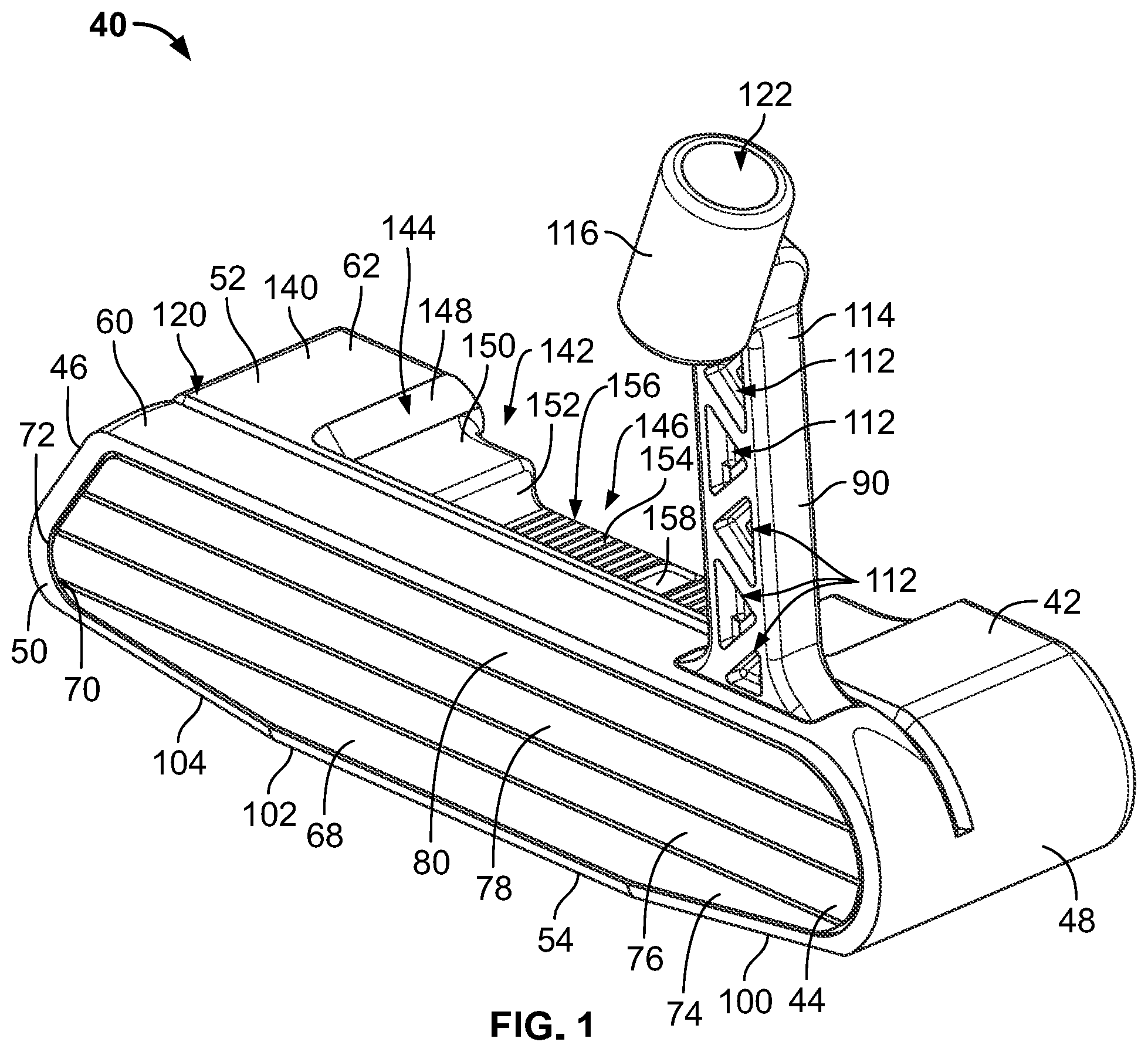 Patent US12403362 Figure 1 – Systems and methods for additive manufacturing of a golf club