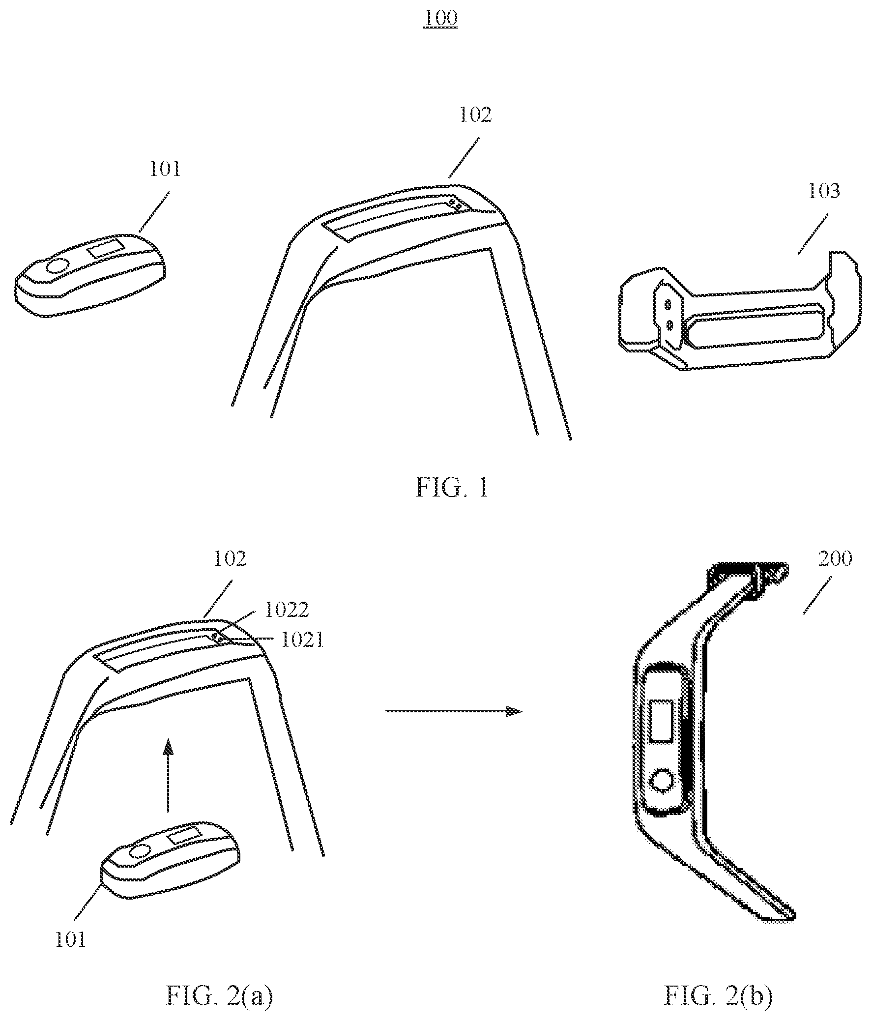 Patent US12403376 Figure 1 – Wearable device and activity data collection method