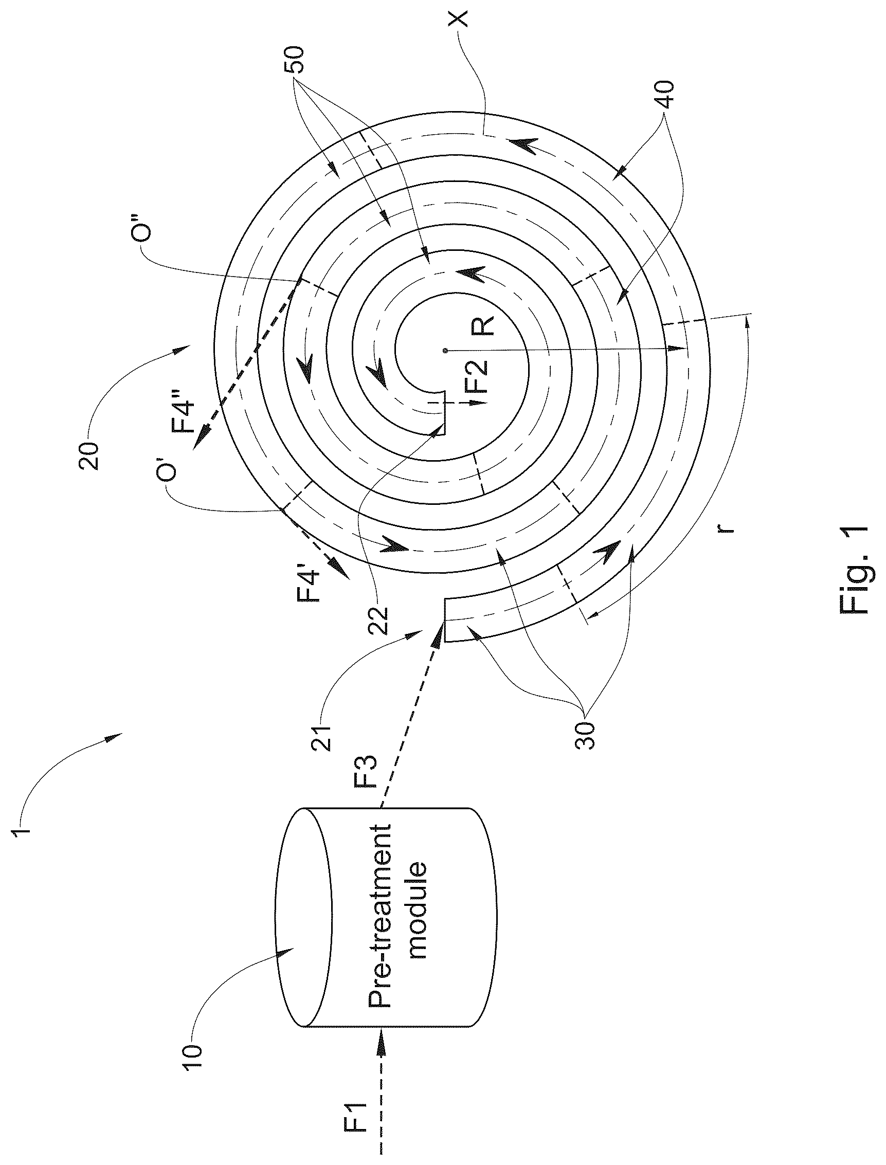 Patent US12403414 — Method for separation of particles suspended in a fluid — Figure 1