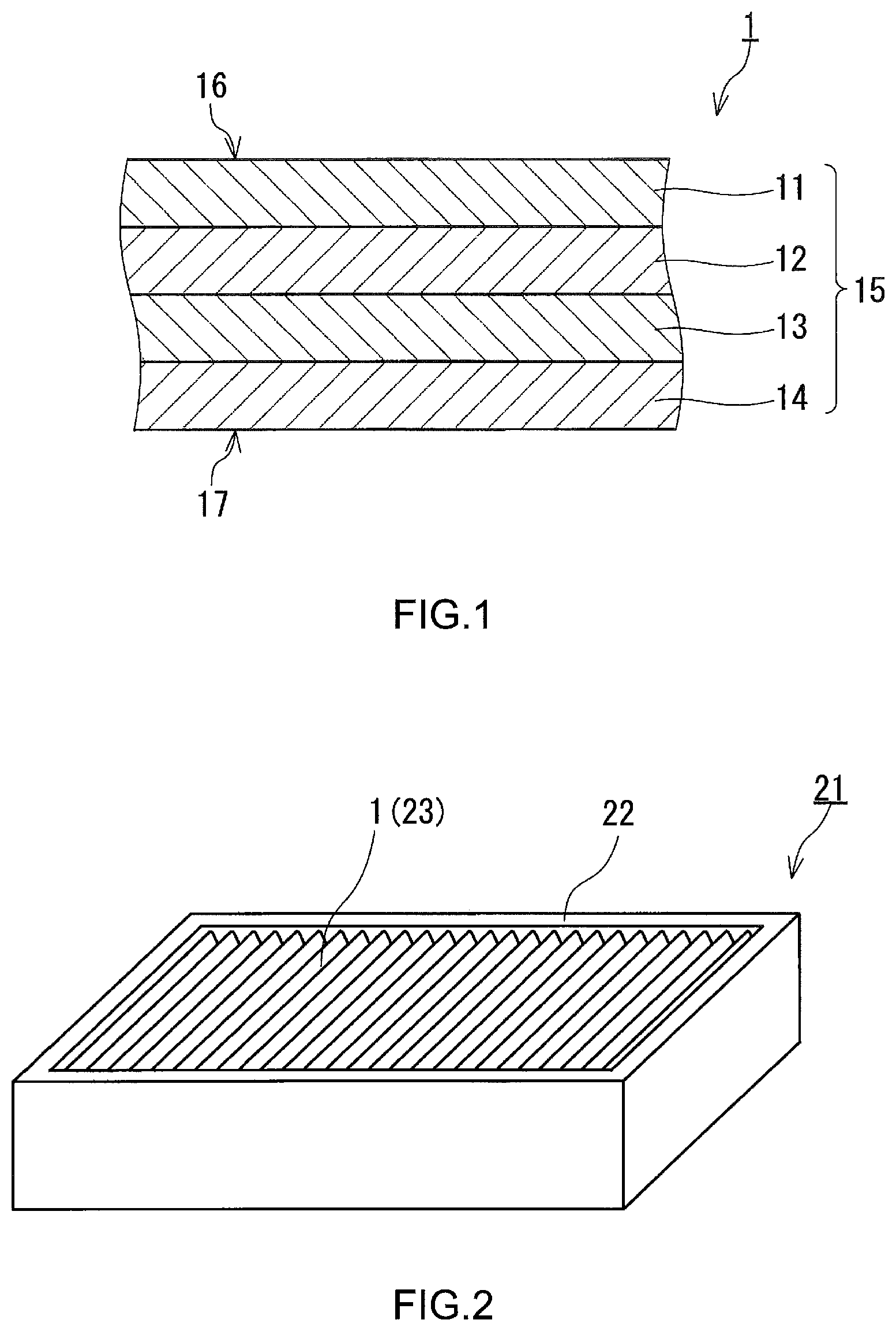 Patent US12403429 — Filter medium and filter unit — Figure 1