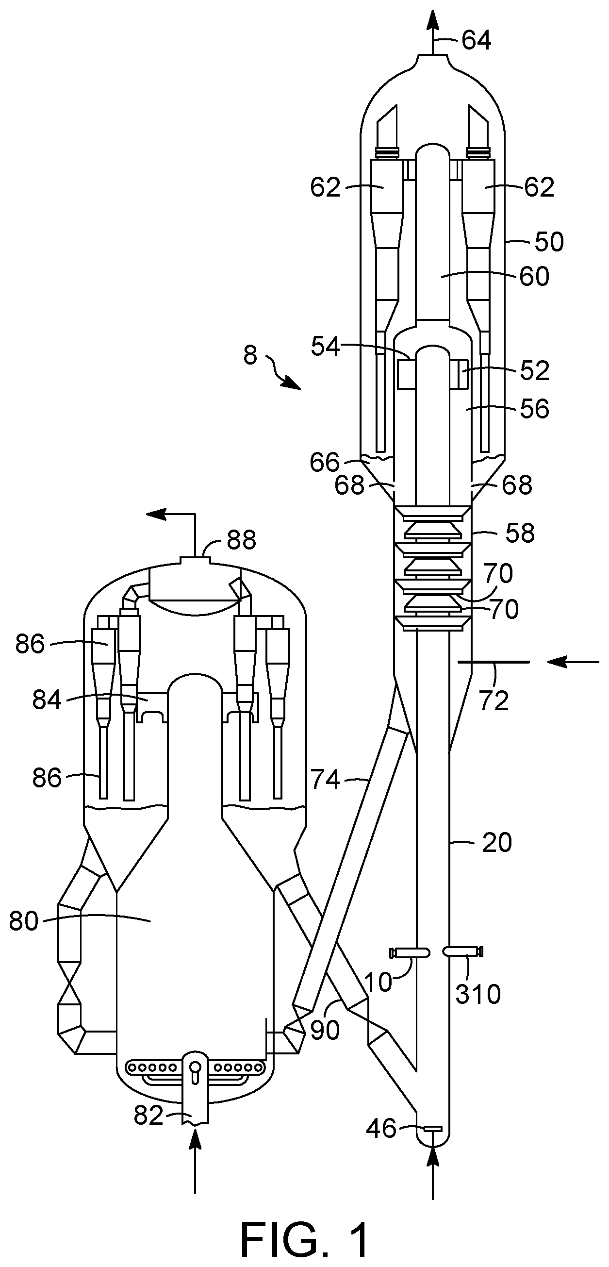 Patent US12403440 — Apparatus for distributing feed with a cluster of orifices on a side of the distributor — Figure 1