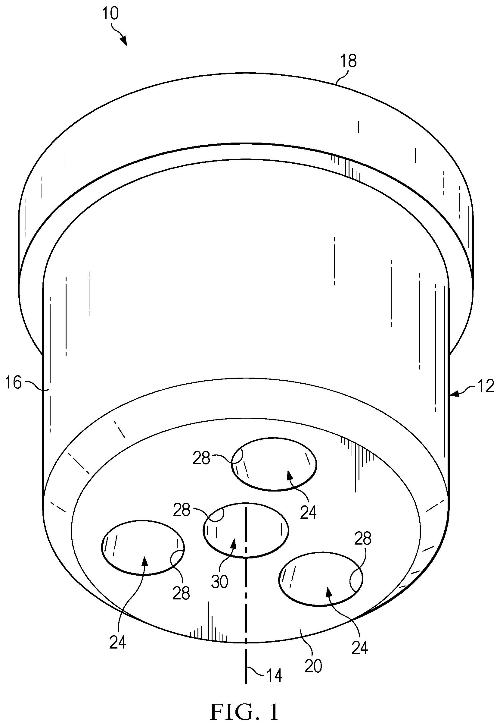 Patent US12403490 — Powder coating nozzle — Figure 1