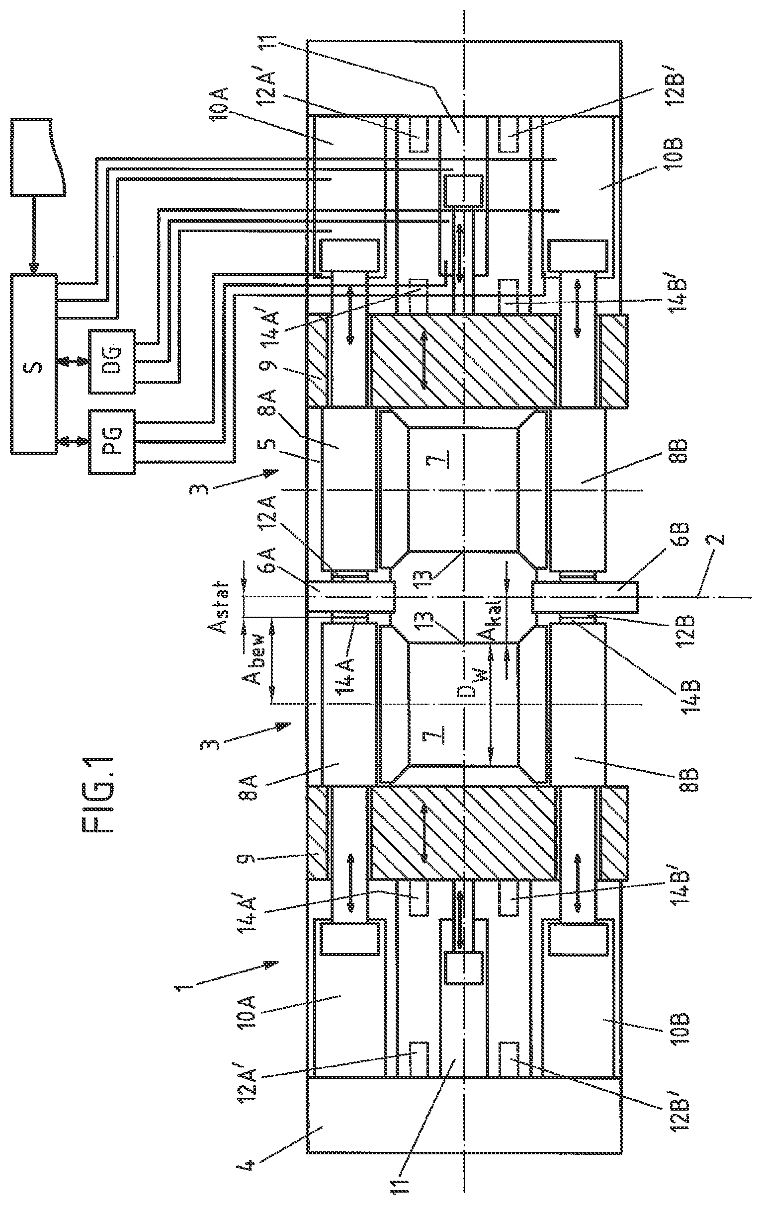 Patent US12403515 — Method for automatically calibrating vertical rollers of a vertical roller frame and calibration arrangement for carrying out said method — Figure 1