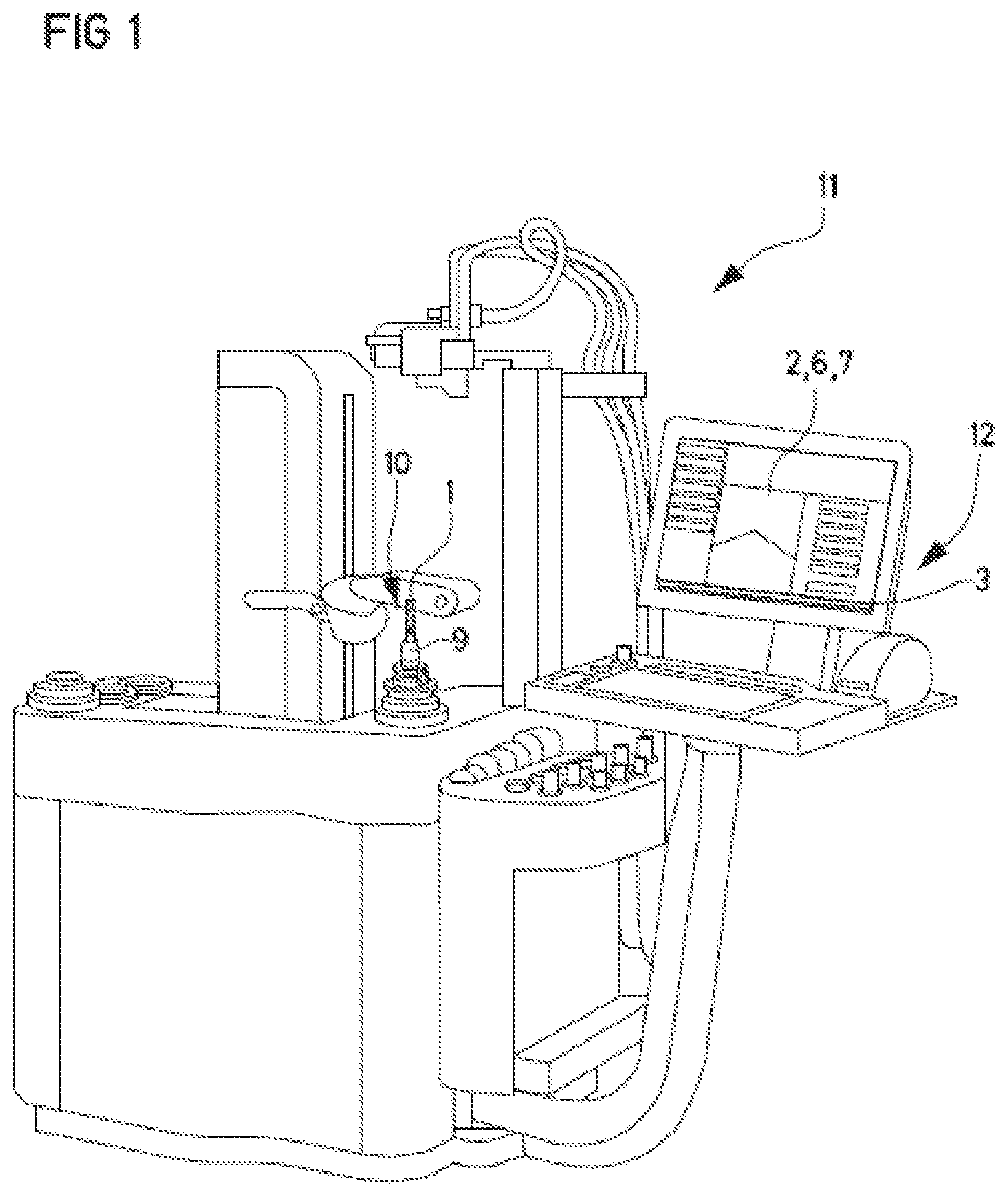 Patent US12403556 — Tool presetting with screen-supported tool measurement — Figure 1