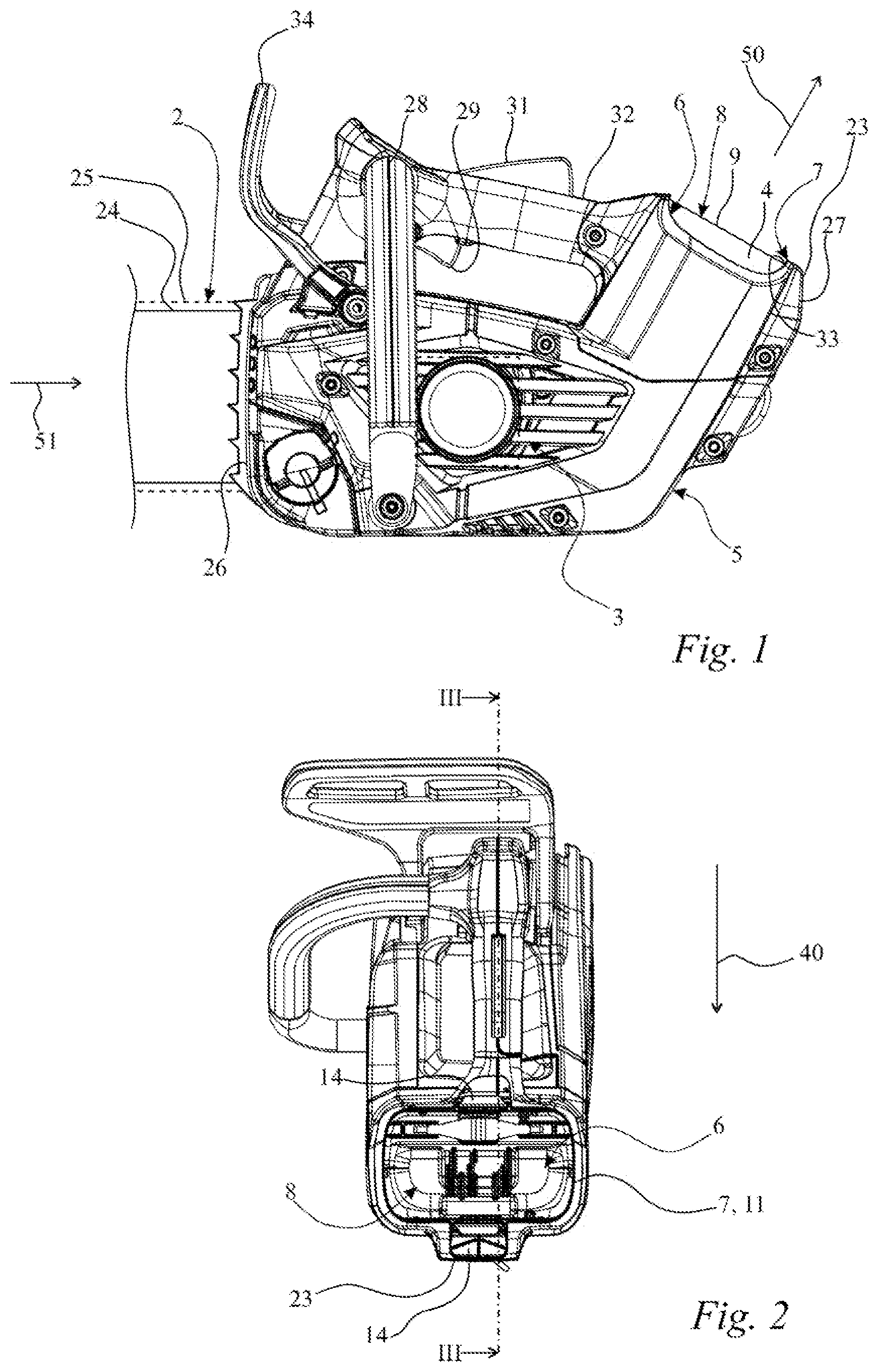 Patent US12403581 — Handheld work apparatus which is portable in use — Figure 1